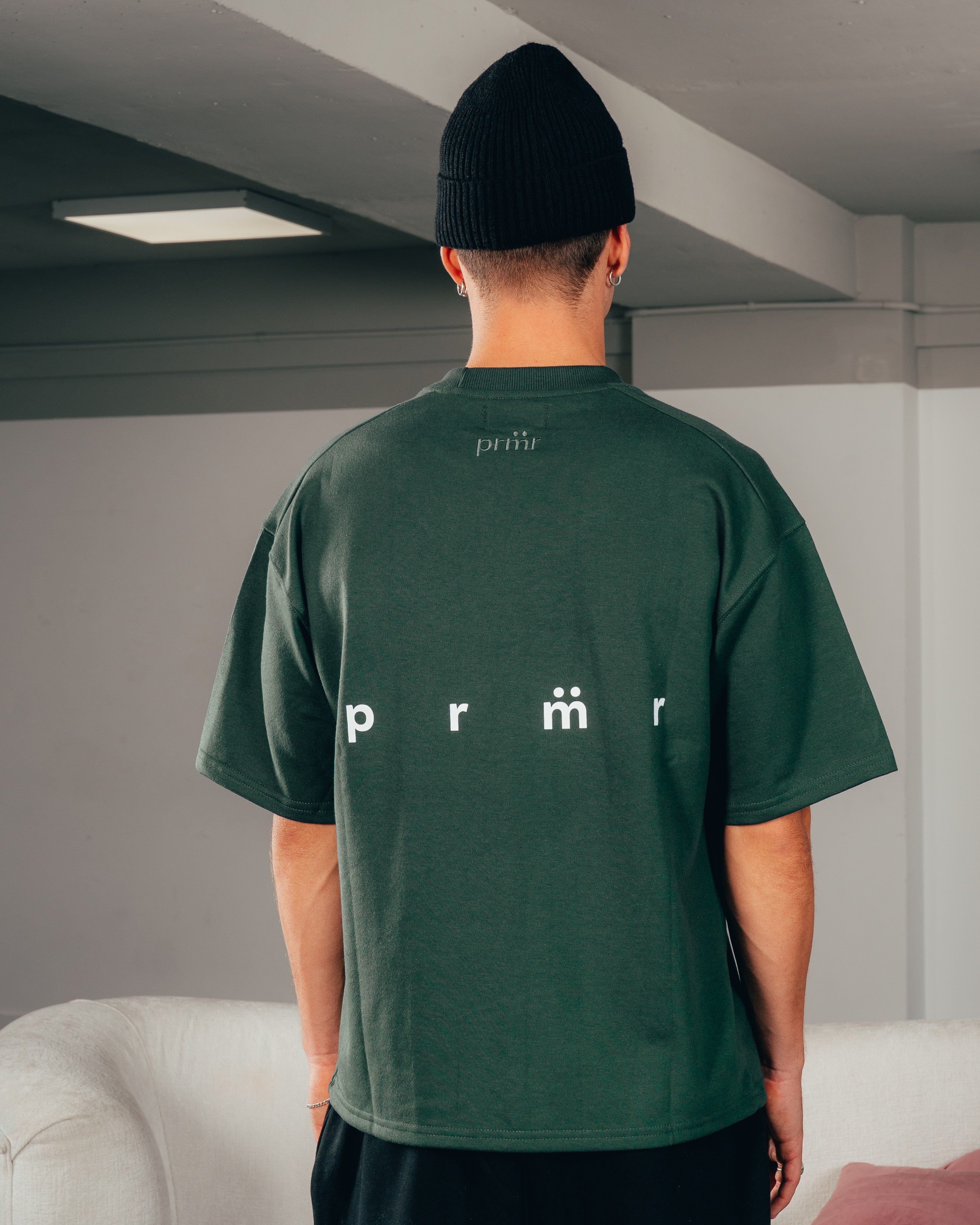 REMERA EXTRA PESADA SEMIOVER LETTER [ PRIMARI ] GREEN