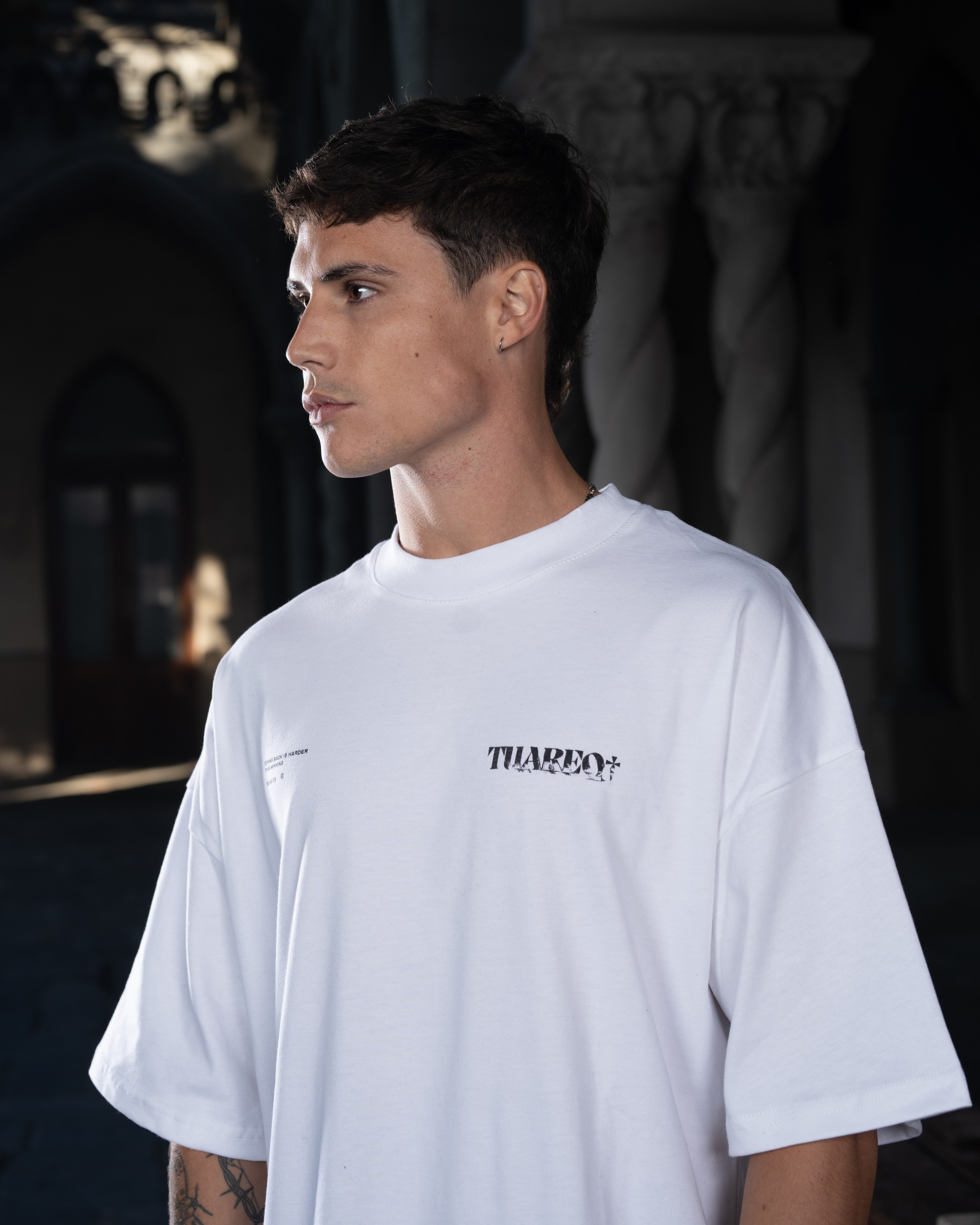 REMERA OVERSIZED [ WARRIOR ] SNAKE WHITE