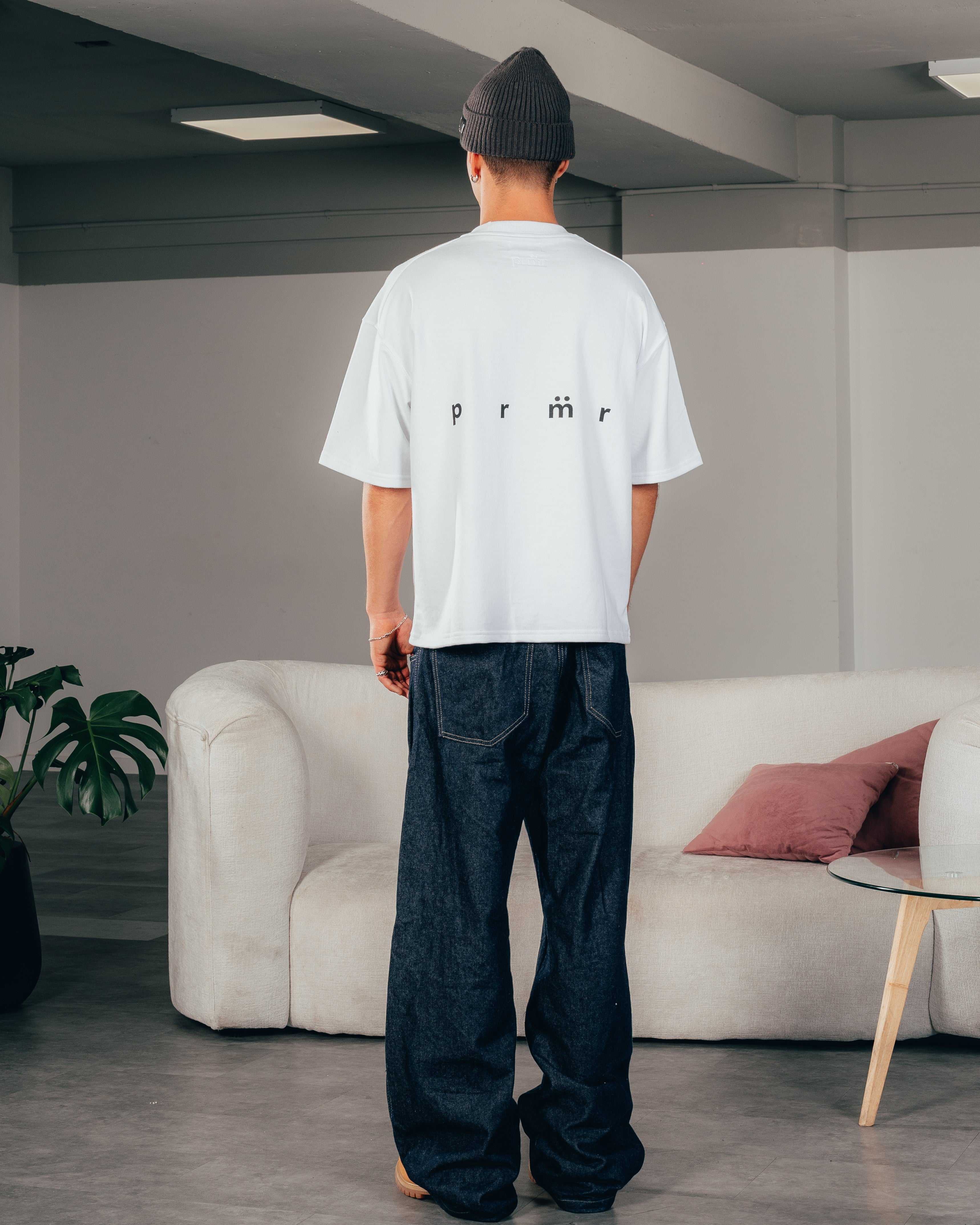 REMERA EXTRA PESADA SEMIOVER LETTER [ PRIMARI ] WHITE