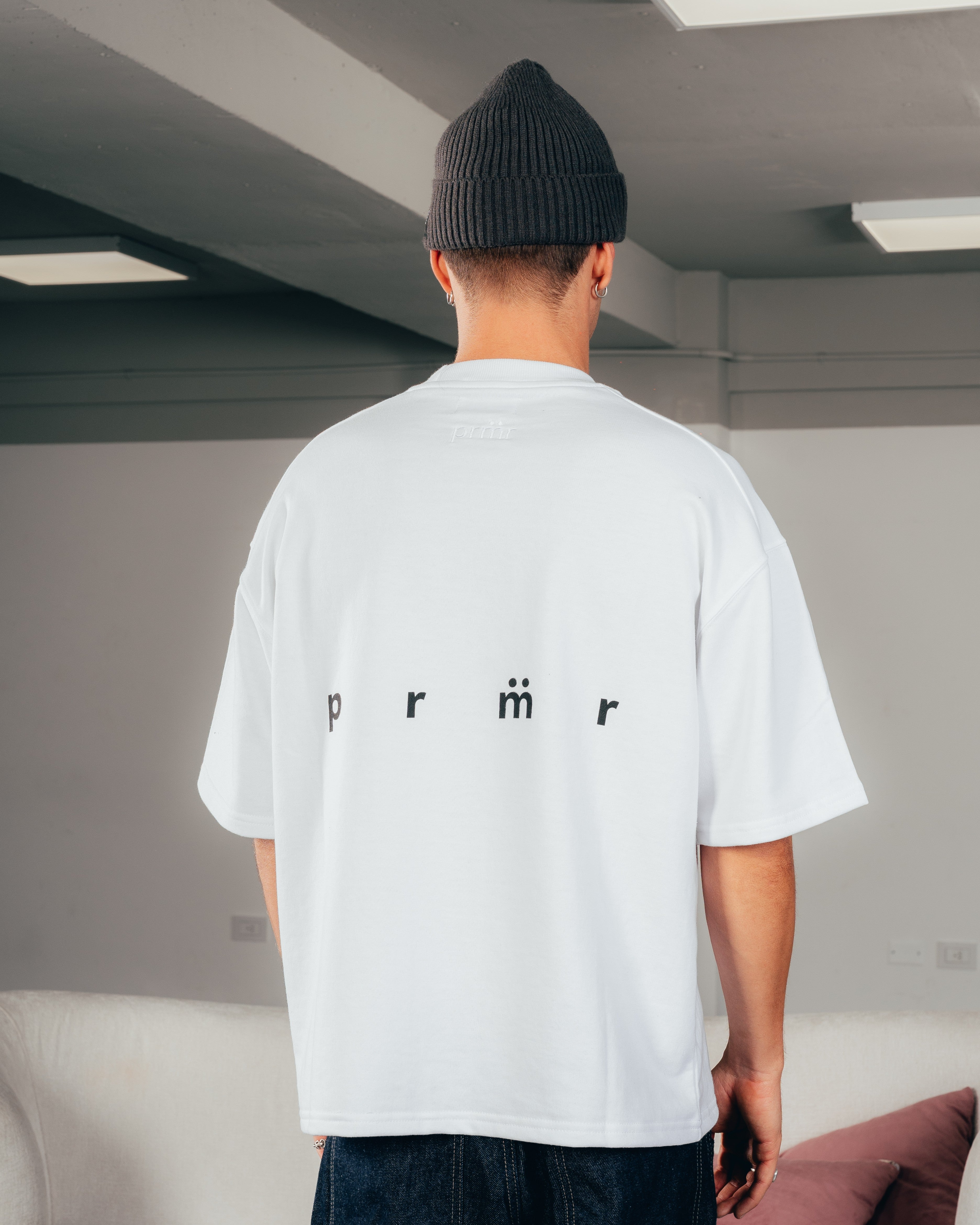 REMERA EXTRA PESADA SEMIOVER LETTER [ PRIMARI ] WHITE