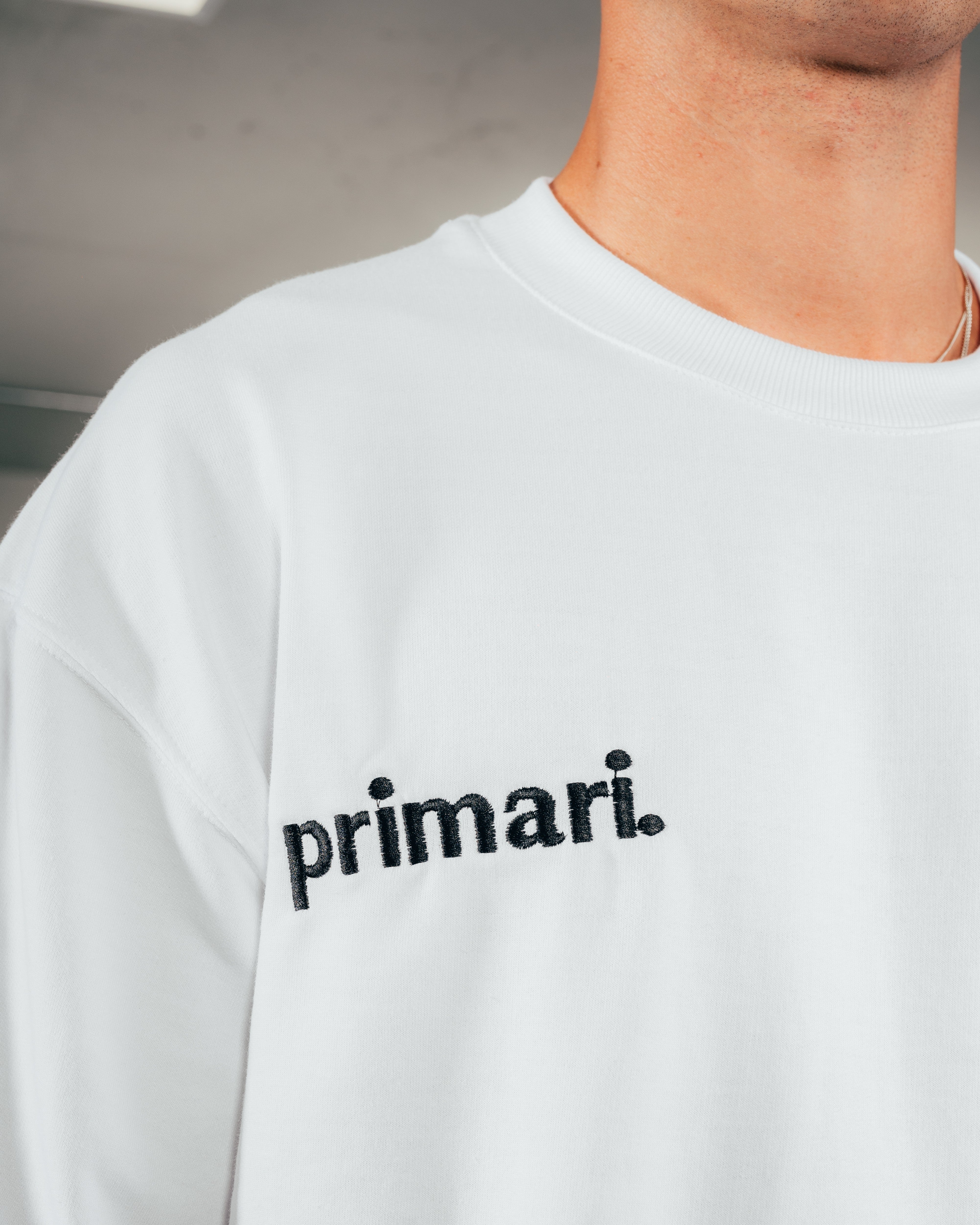 REMERA EXTRA PESADA SEMIOVER LETTER [ PRIMARI ] WHITE