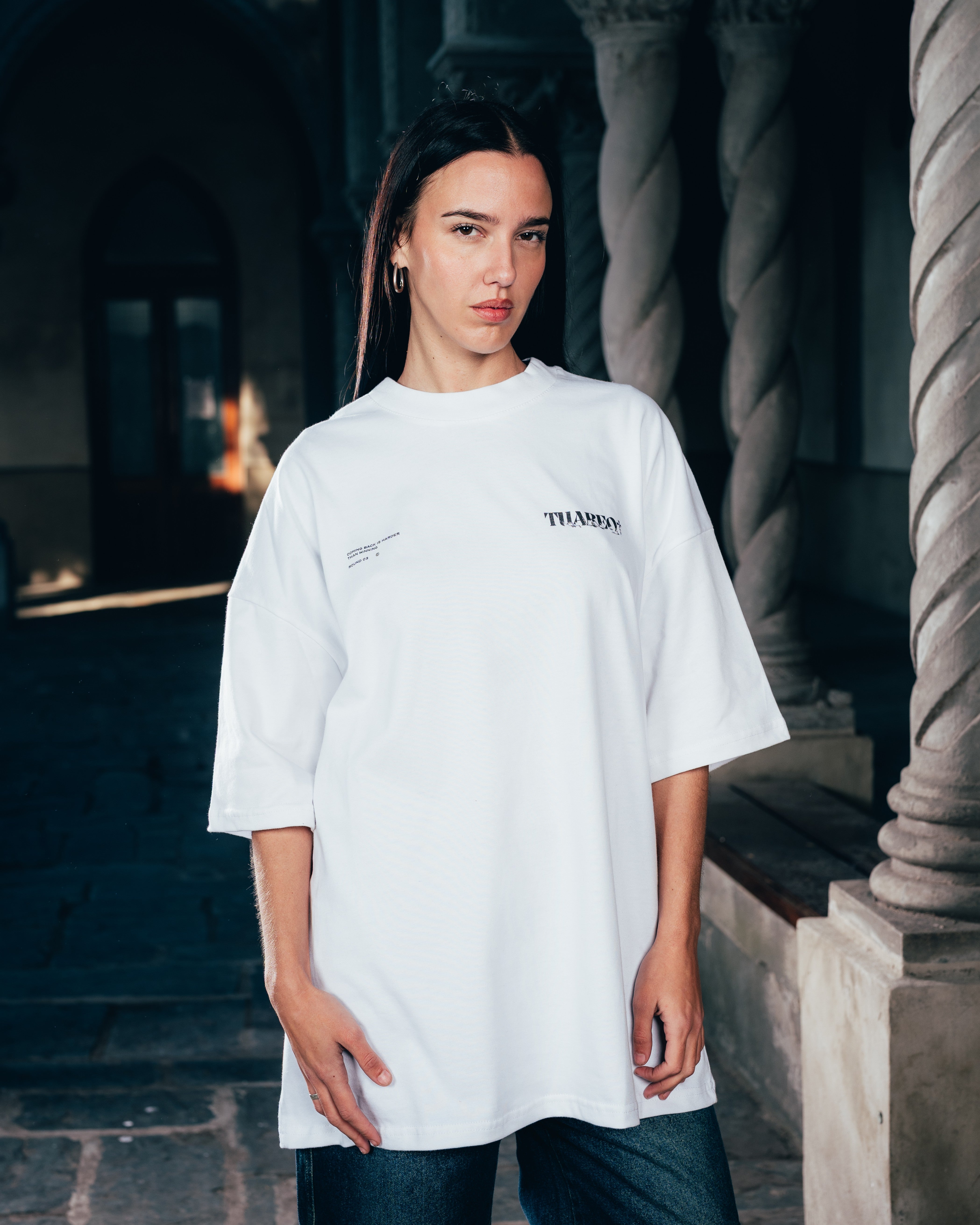 REMERA OVERSIZED [ WARRIOR ] SNAKE WHITE