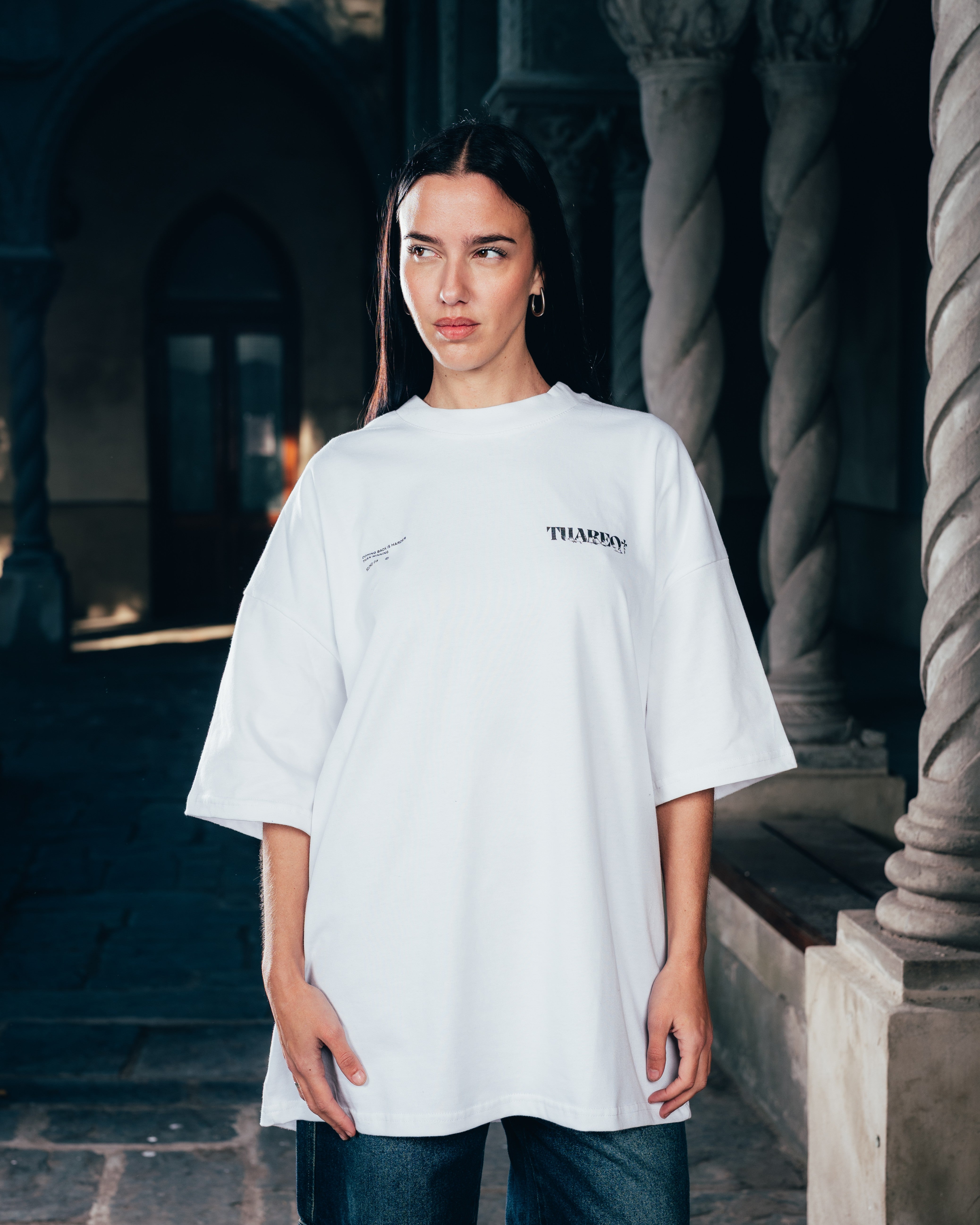 REMERA OVERSIZED [ WARRIOR ] SNAKE WHITE