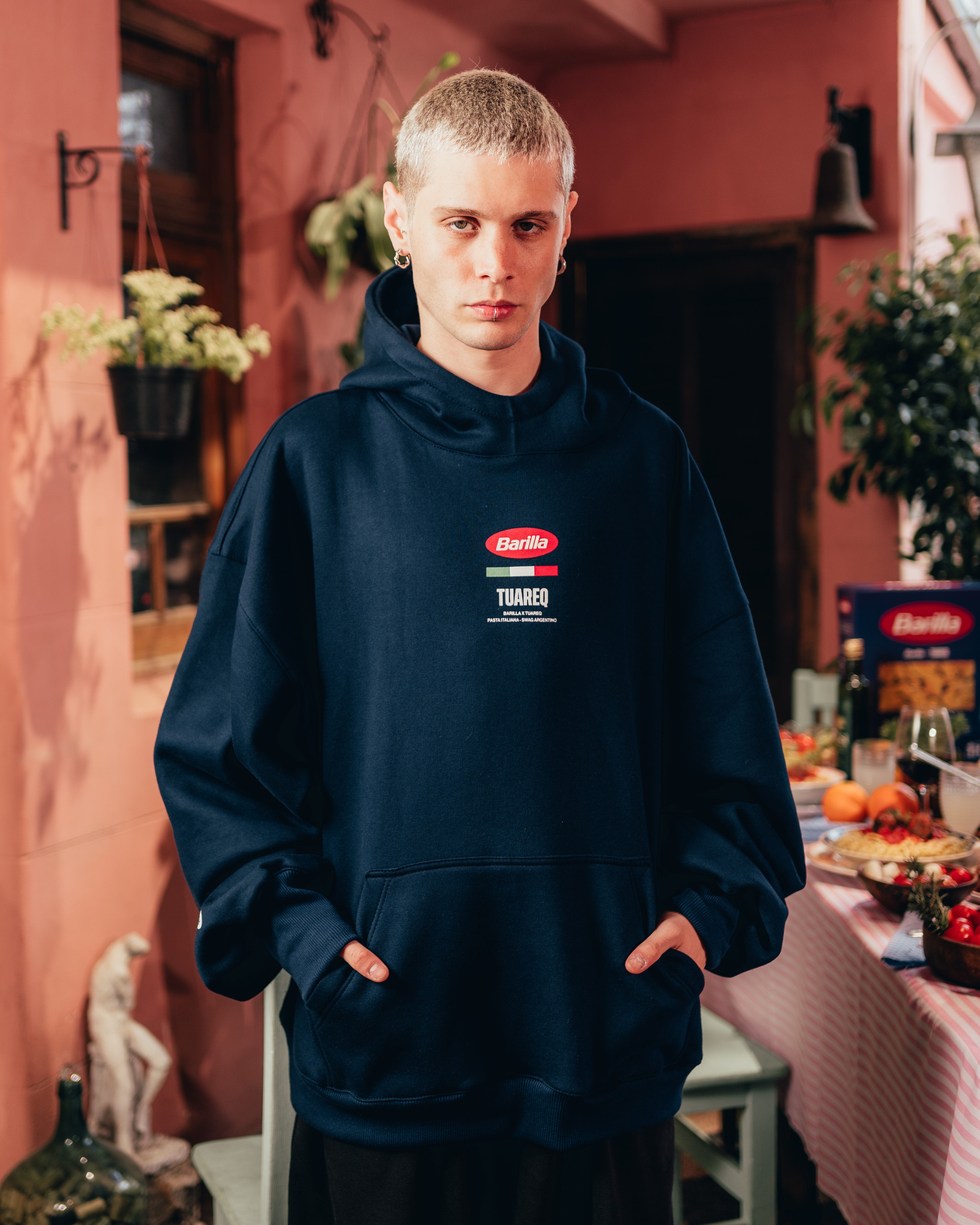 HOODIE PESADO [ BARILLA ] OCEAN BLUE