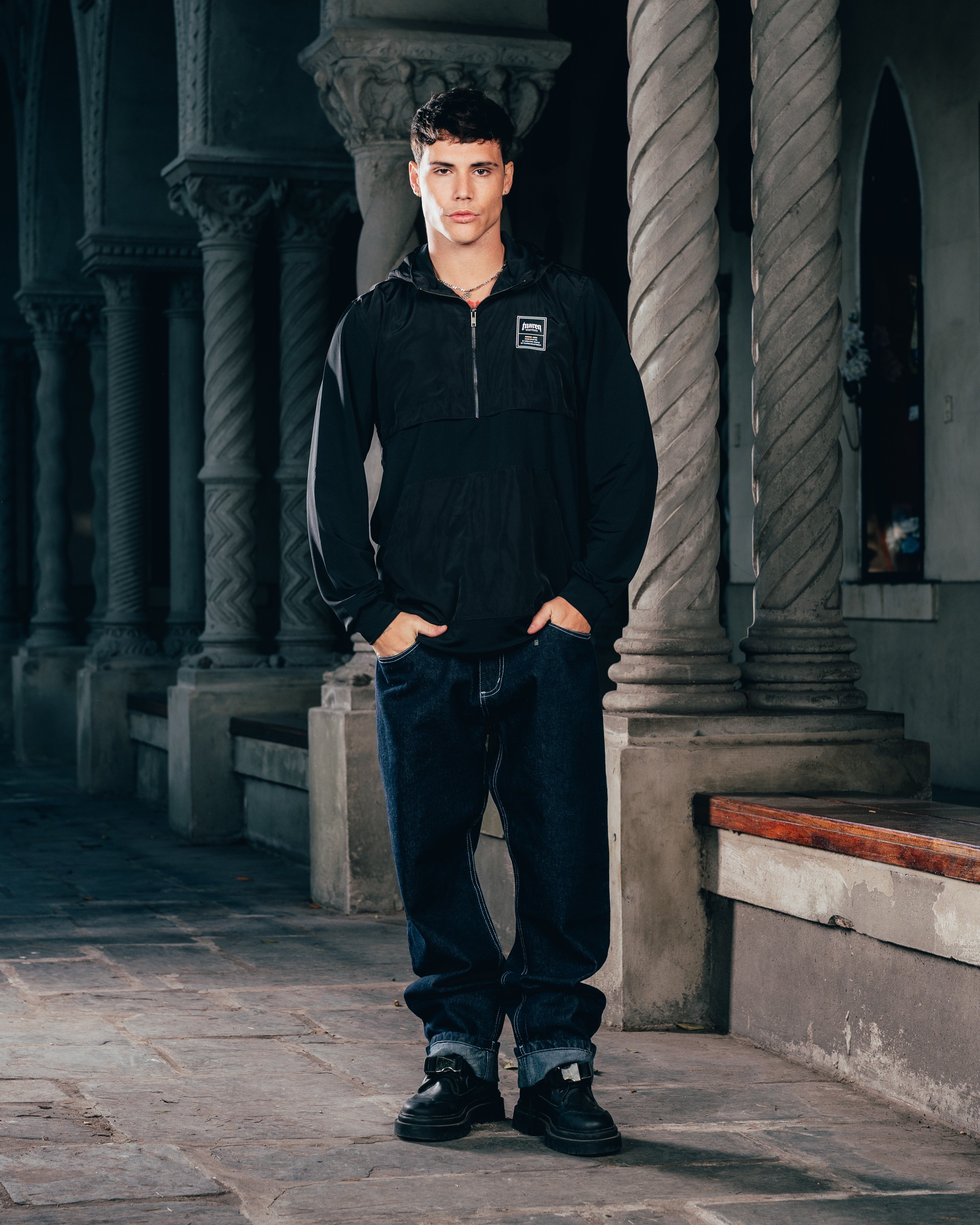 ANORAK MANGA LARGA [ WARRIOR ] BLACK
