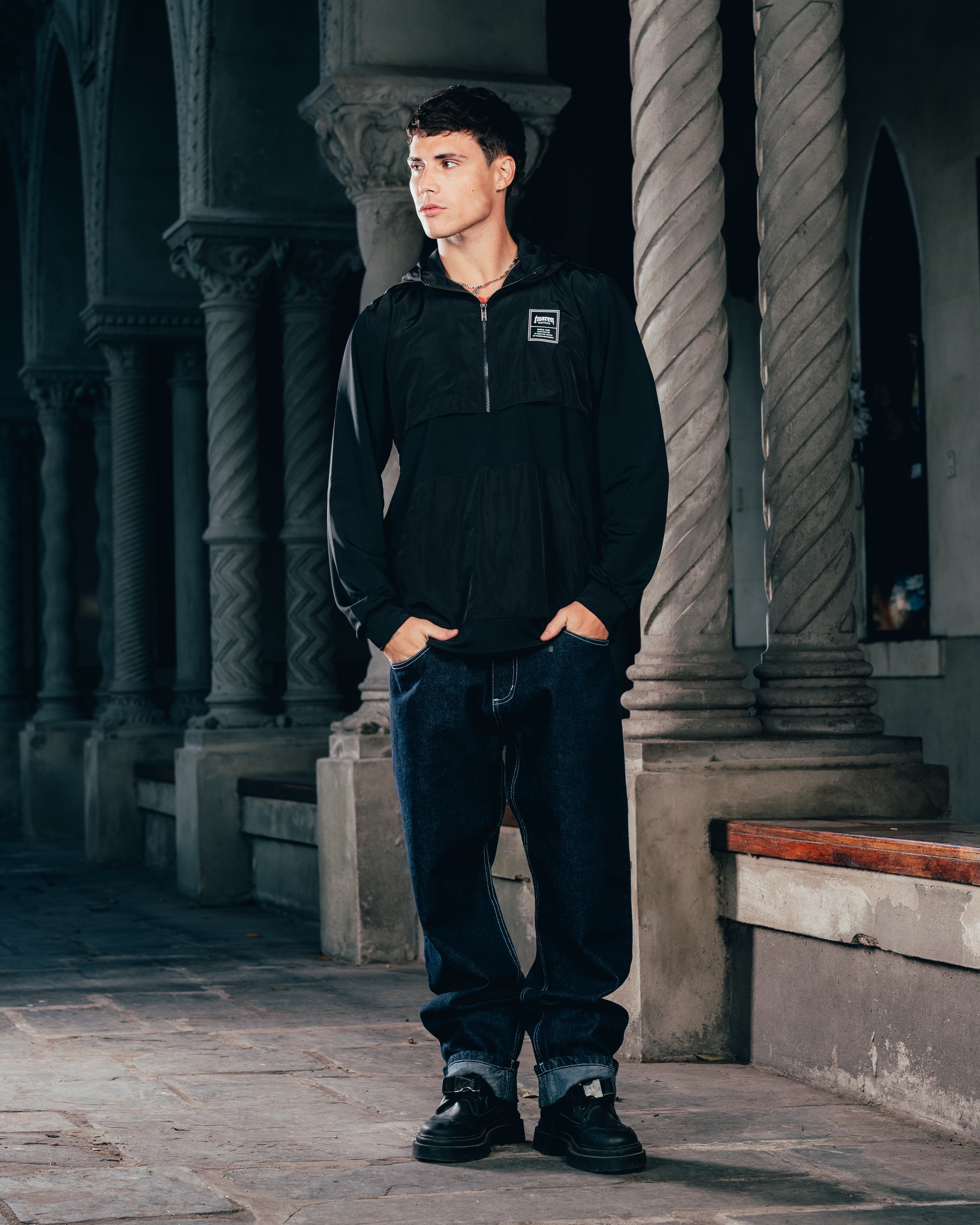 ANORAK MANGA LARGA [ WARRIOR ] BLACK