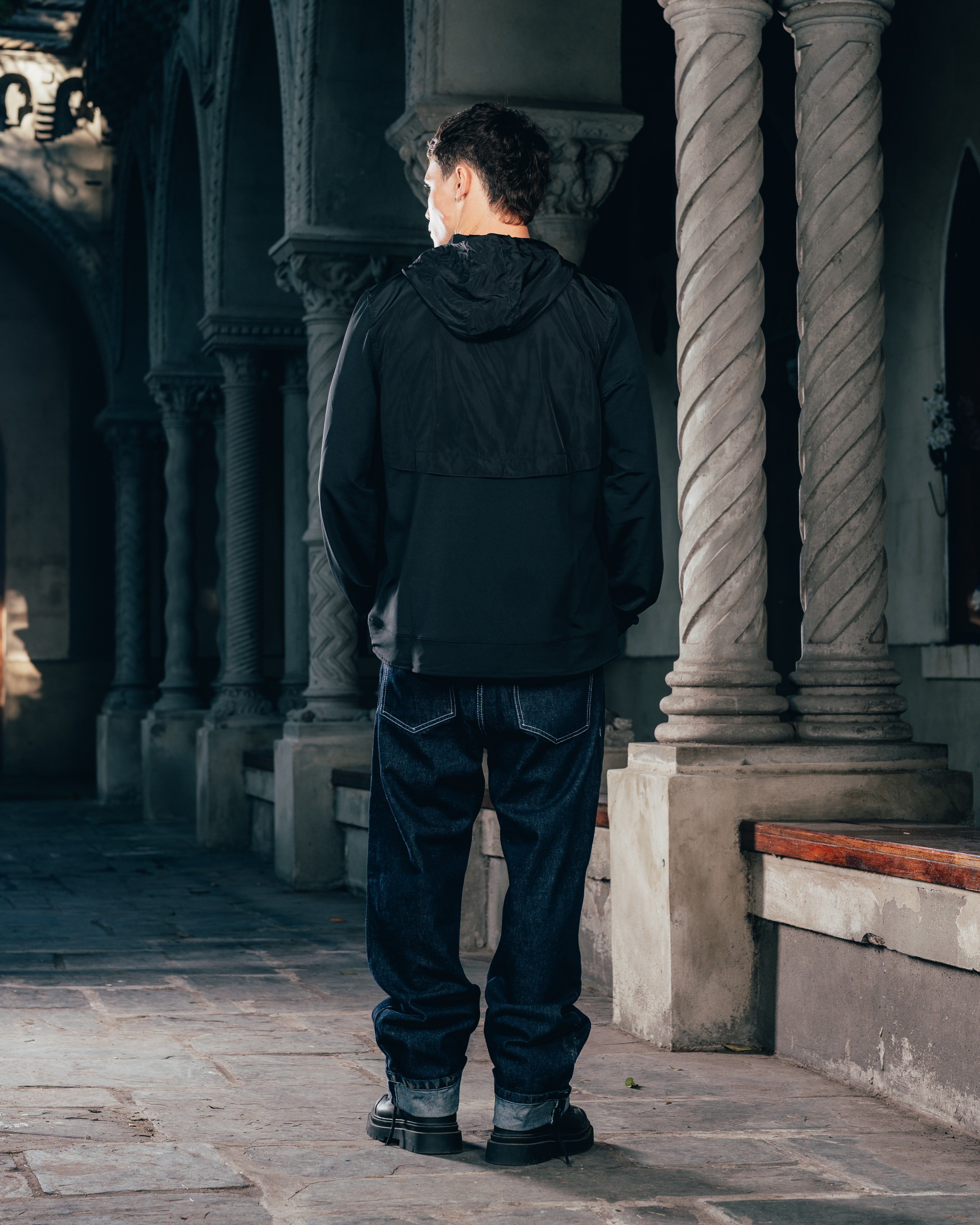 ANORAK MANGA LARGA [ WARRIOR ] BLACK