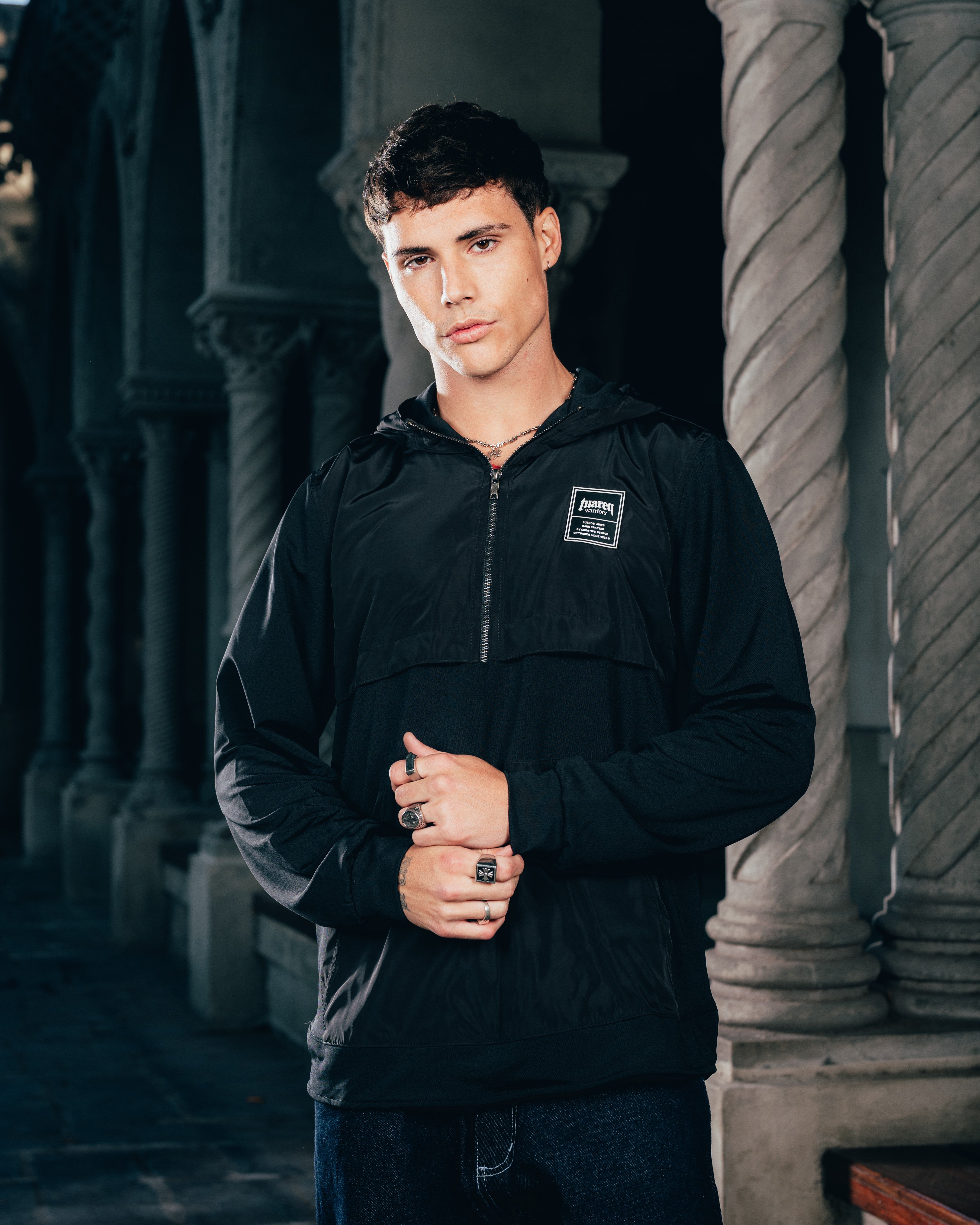 ANORAK MANGA LARGA [ WARRIOR ] BLACK