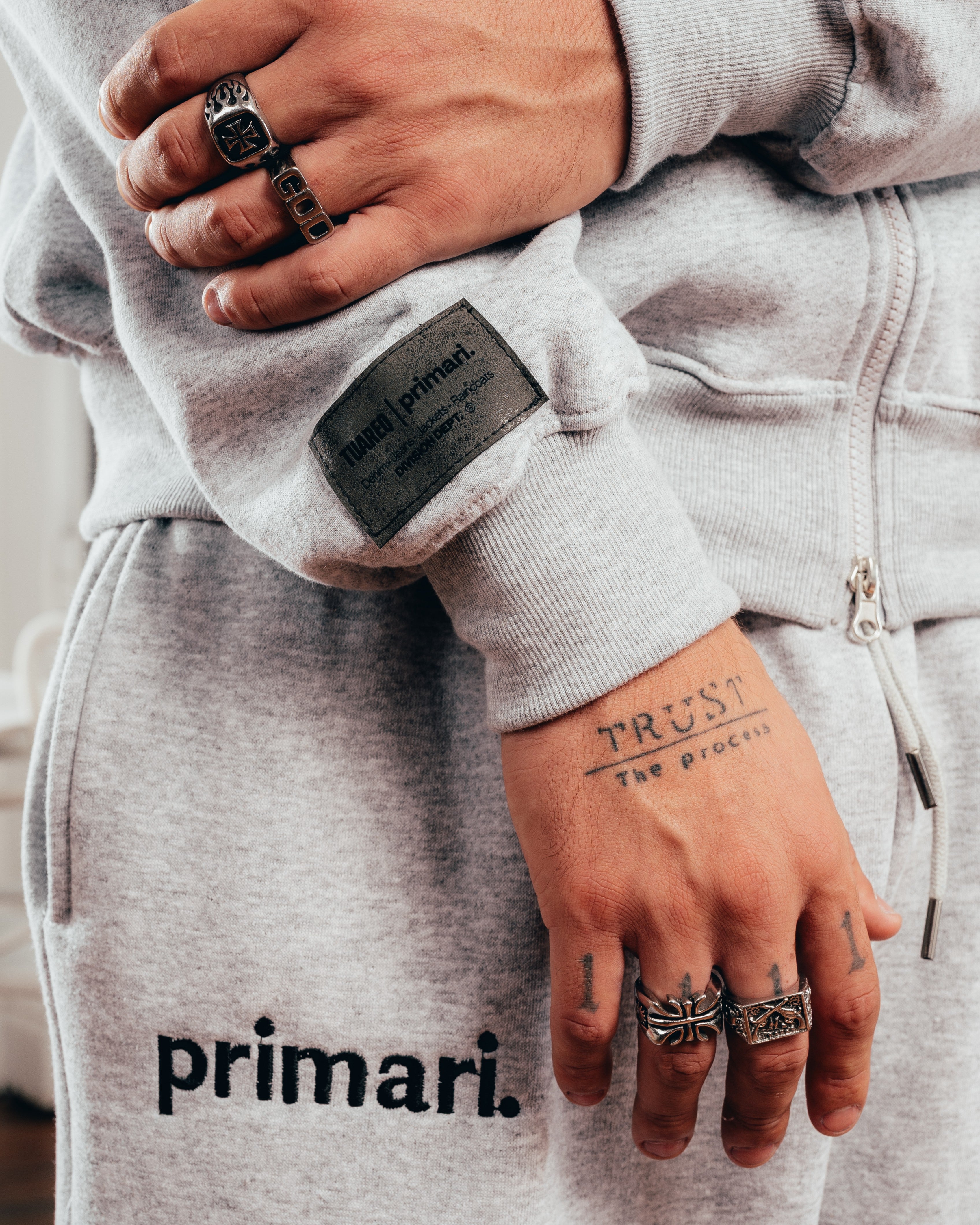 CAMPERA PESADA DOBLE CIERRE [ PRIMARI ] GRIS MELANGE