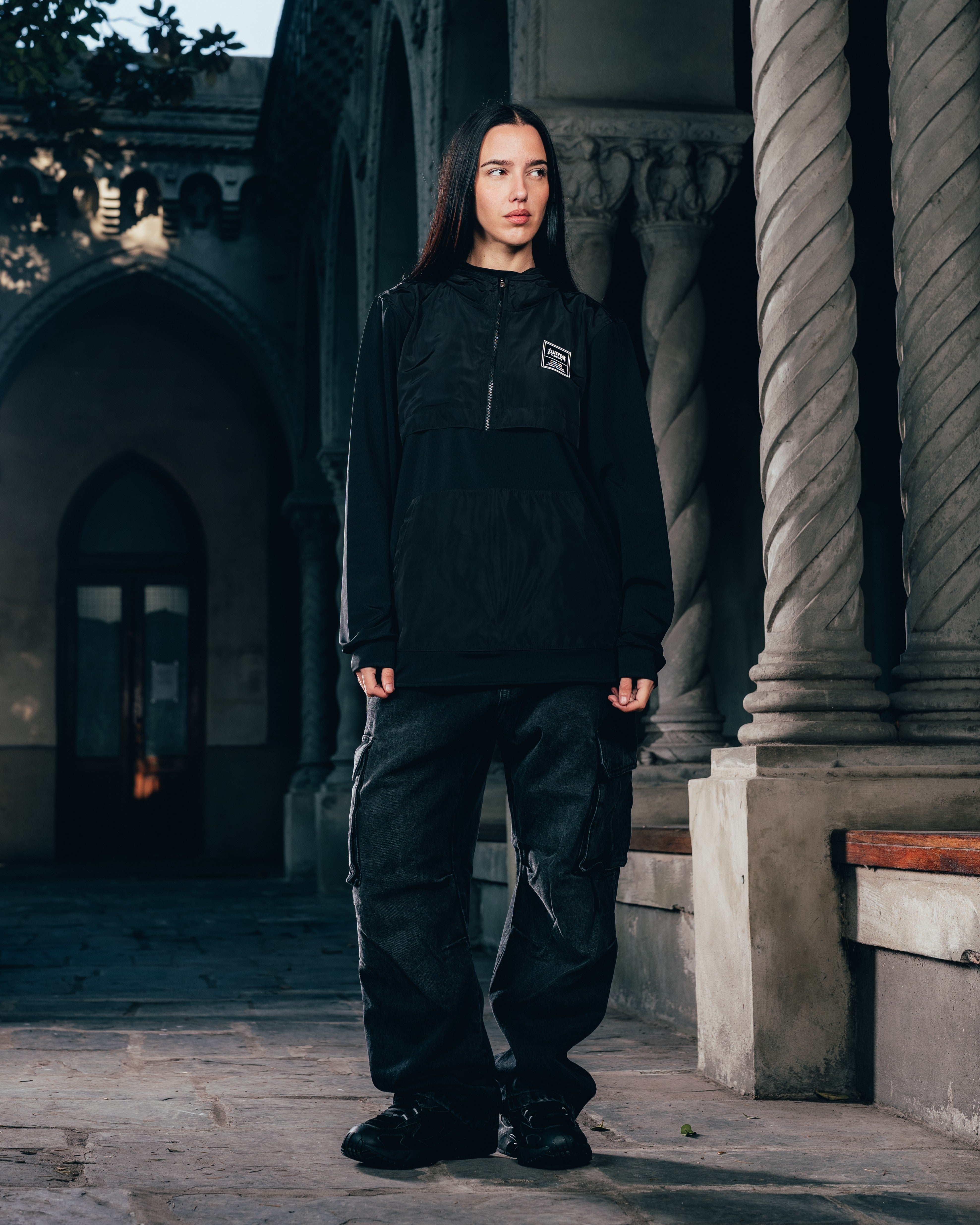 ANORAK MANGA LARGA [ WARRIOR ] BLACK