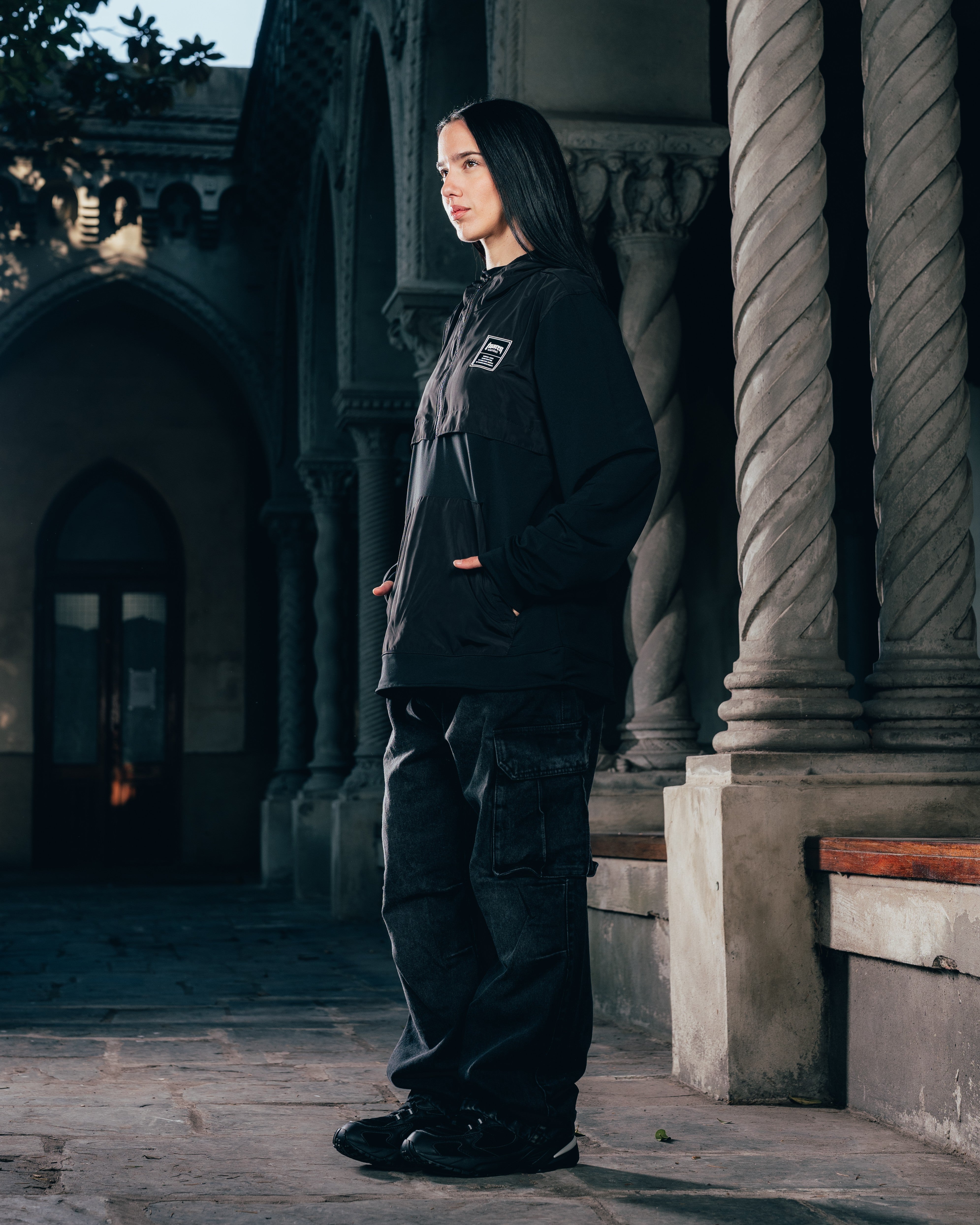ANORAK MANGA LARGA [ WARRIOR ] BLACK