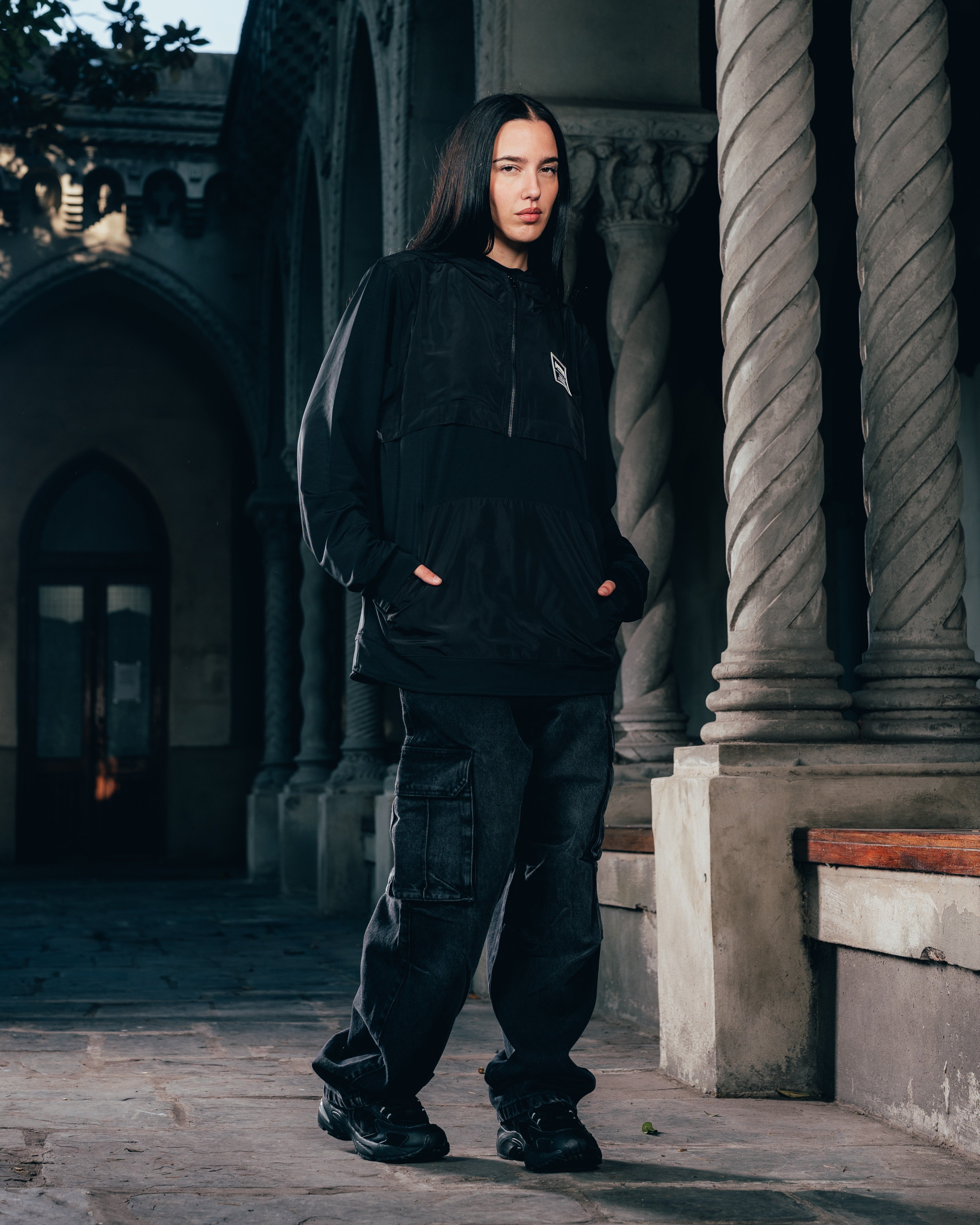 ANORAK MANGA LARGA [ WARRIOR ] BLACK