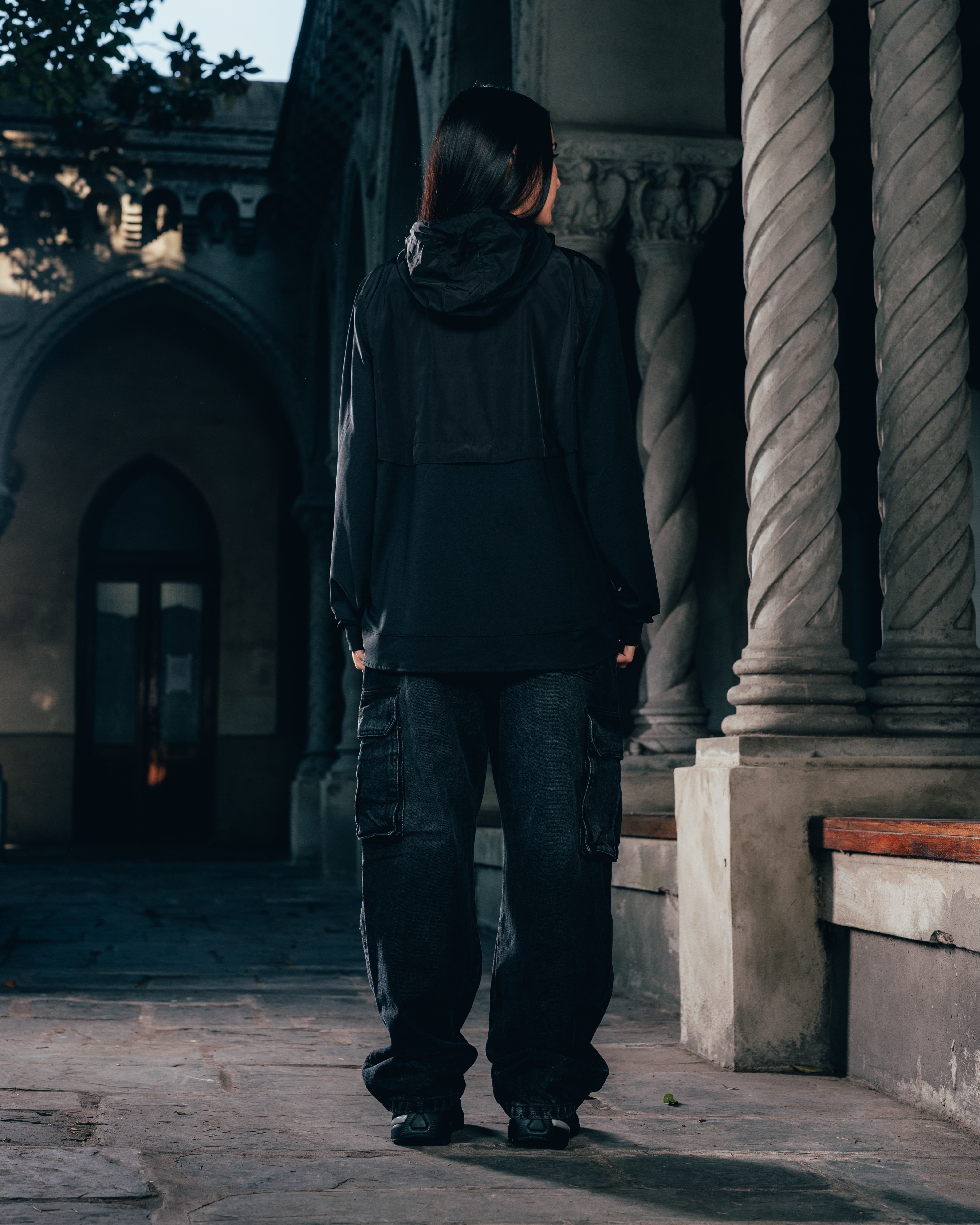 ANORAK MANGA LARGA [ WARRIOR ] BLACK