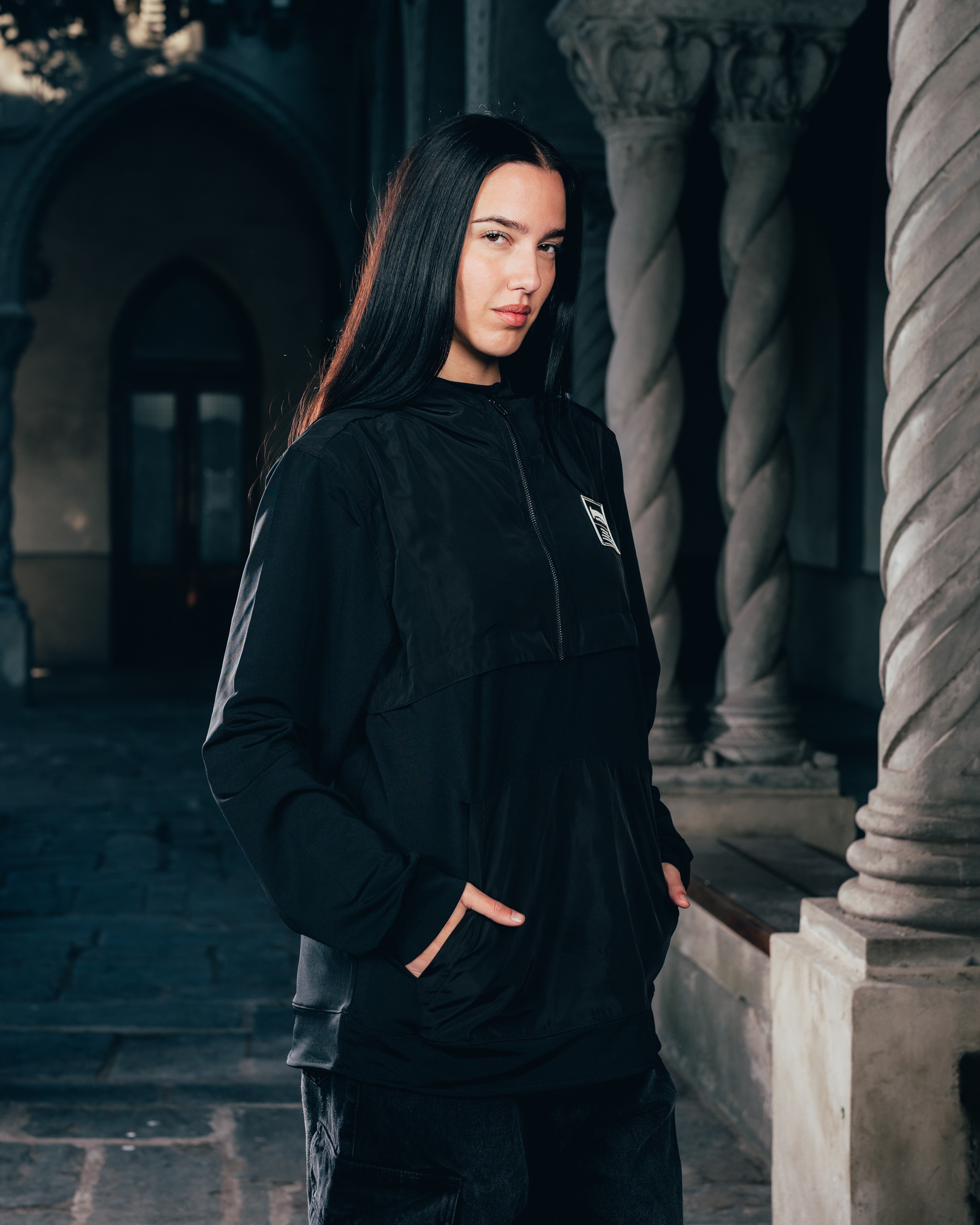 ANORAK MANGA LARGA [ WARRIOR ] BLACK