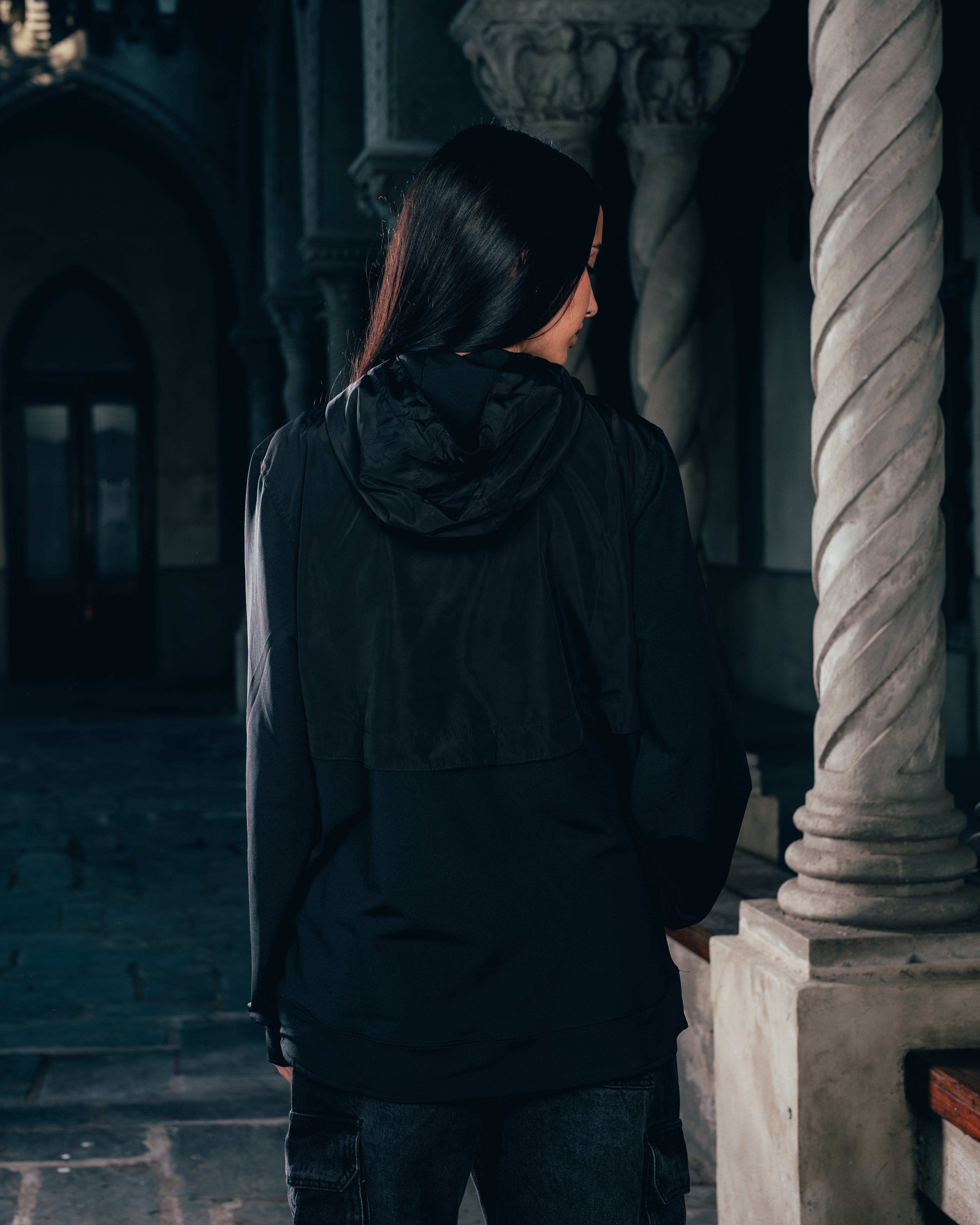 ANORAK MANGA LARGA [ WARRIOR ] BLACK