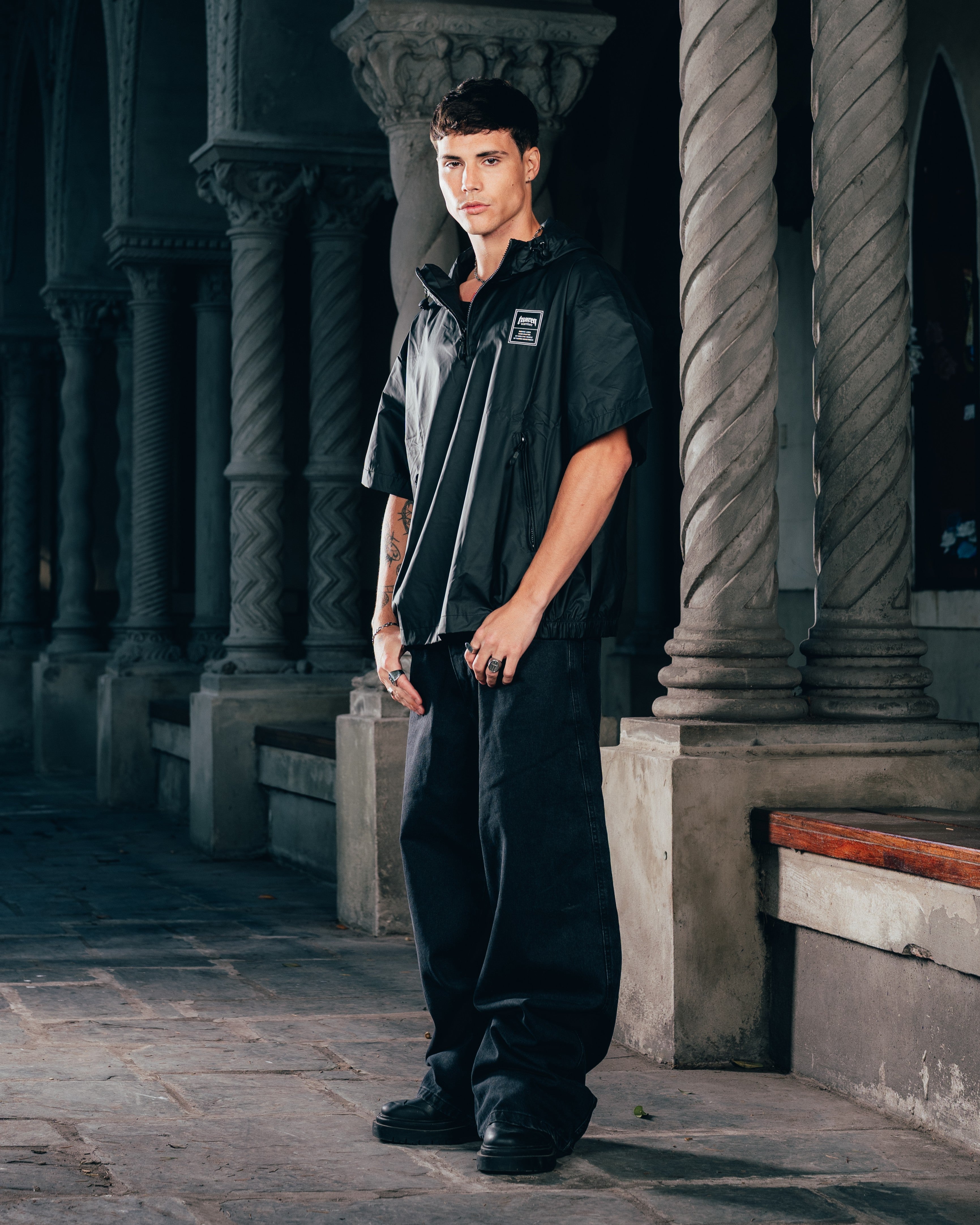 ANORAK MANGA CORTA [ WARRIOR ] BLACK