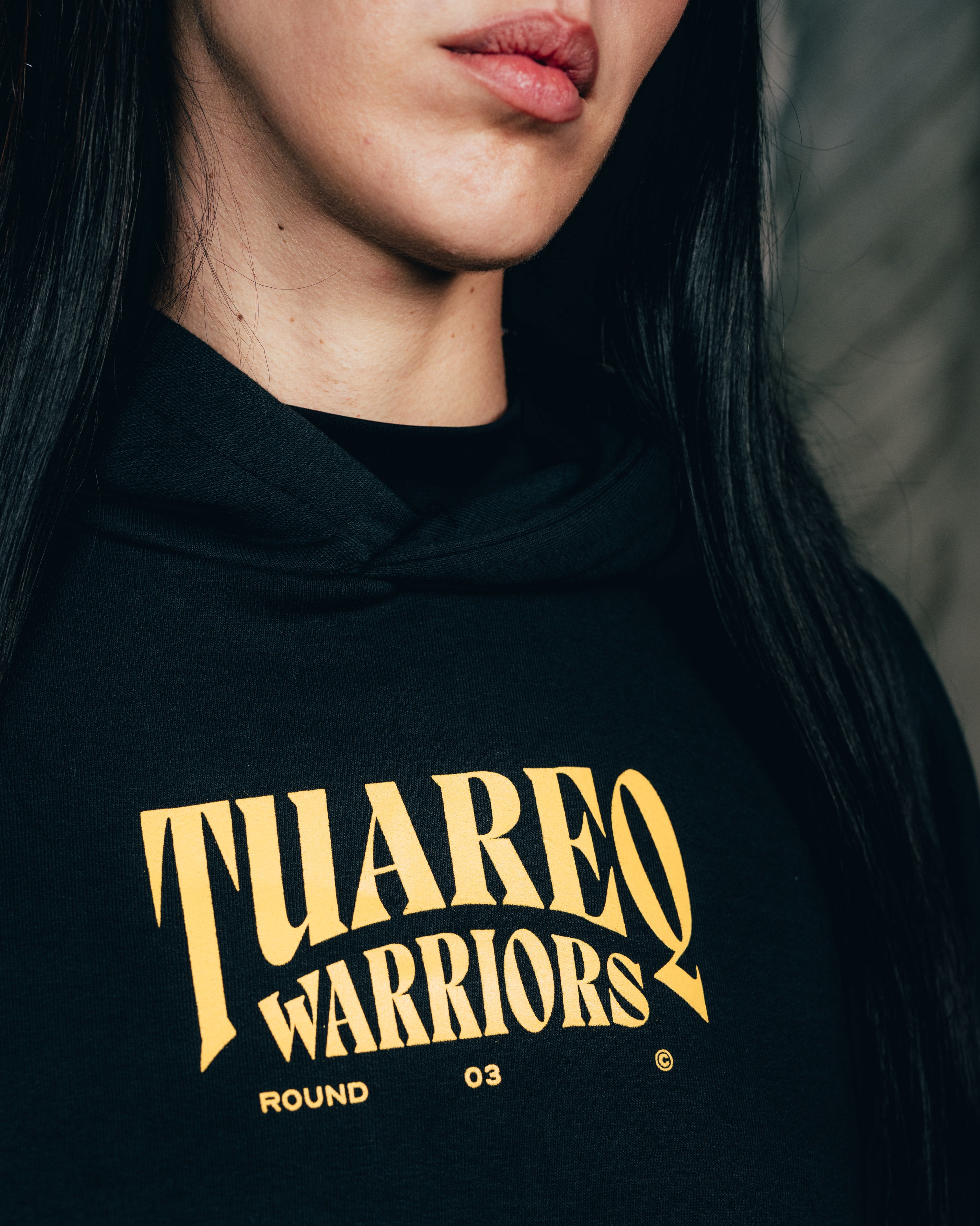 HOODIE [ WARRIOR ] DAGA BLACK