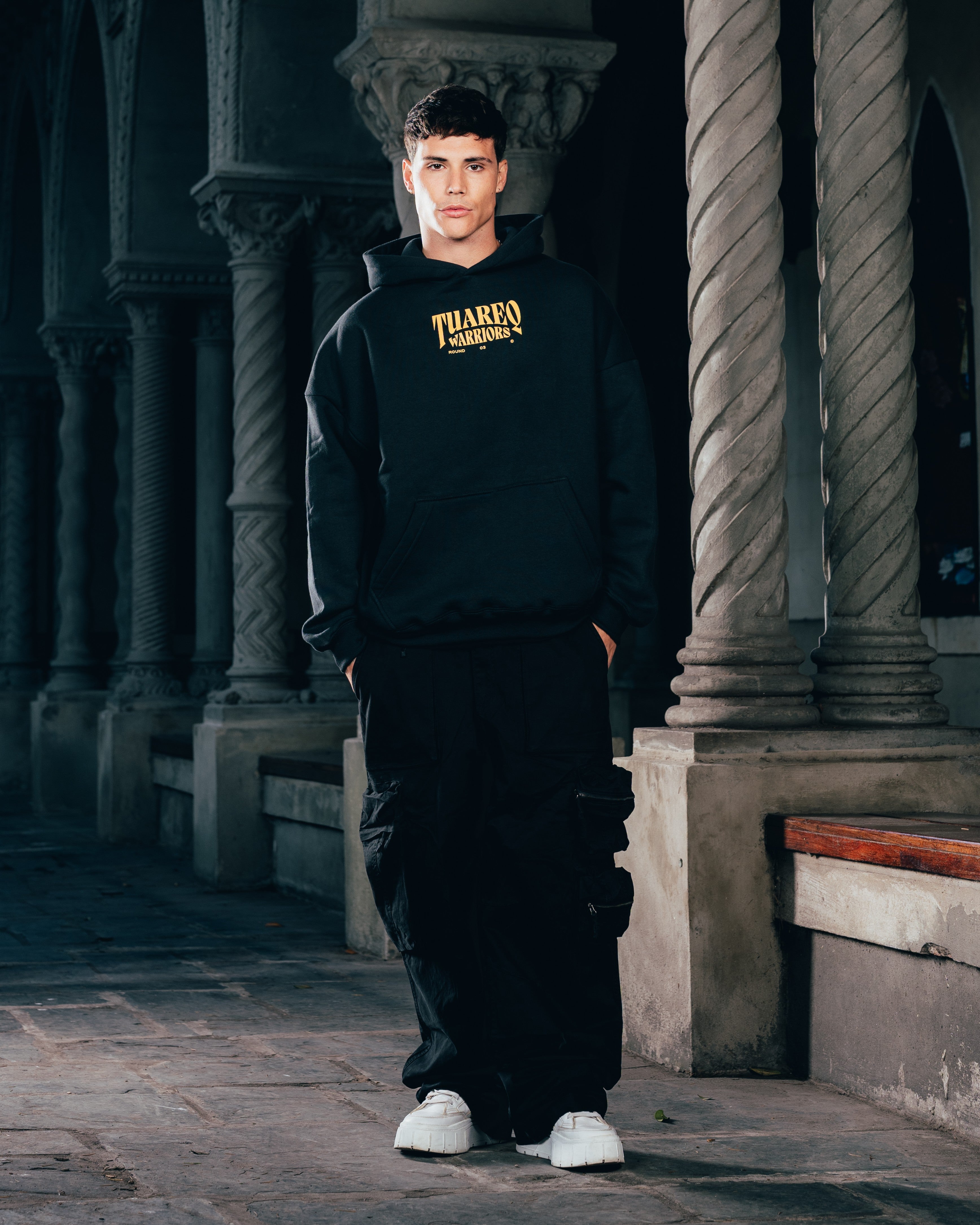 HOODIE [ WARRIOR ] DAGA BLACK