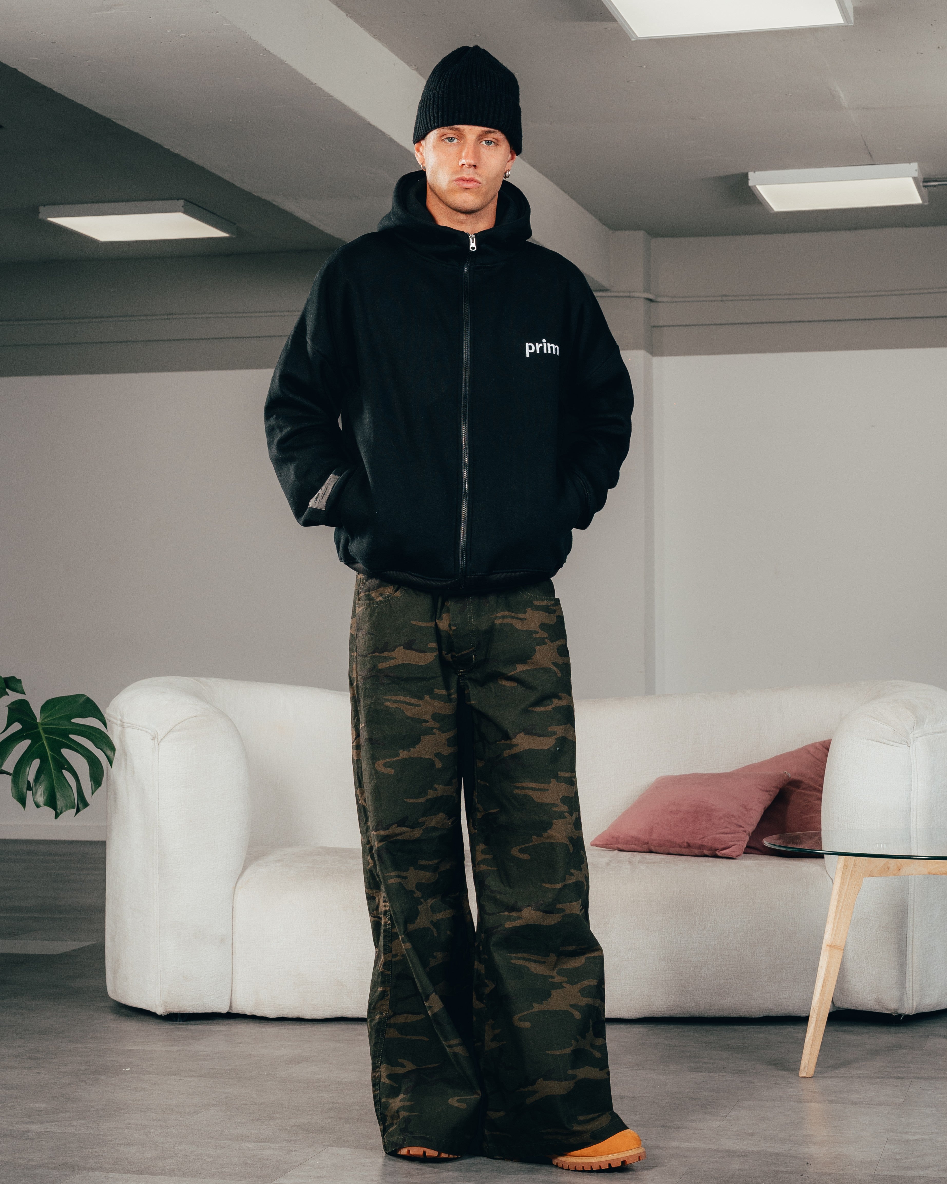 CAMPERA PESADA DOBLE CIERRE [ PRIMARI ] BLACK