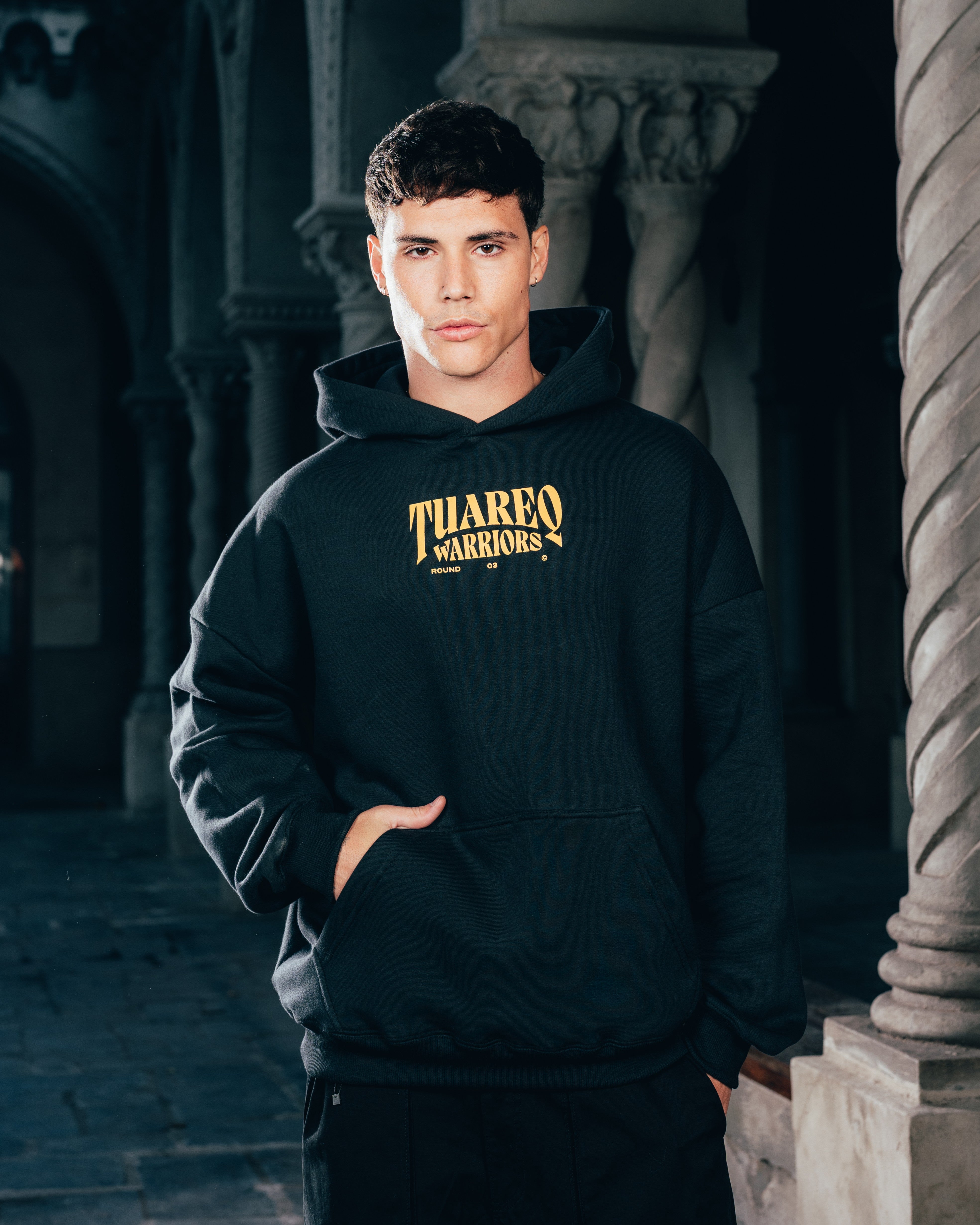 HOODIE [ WARRIOR ] DAGA BLACK
