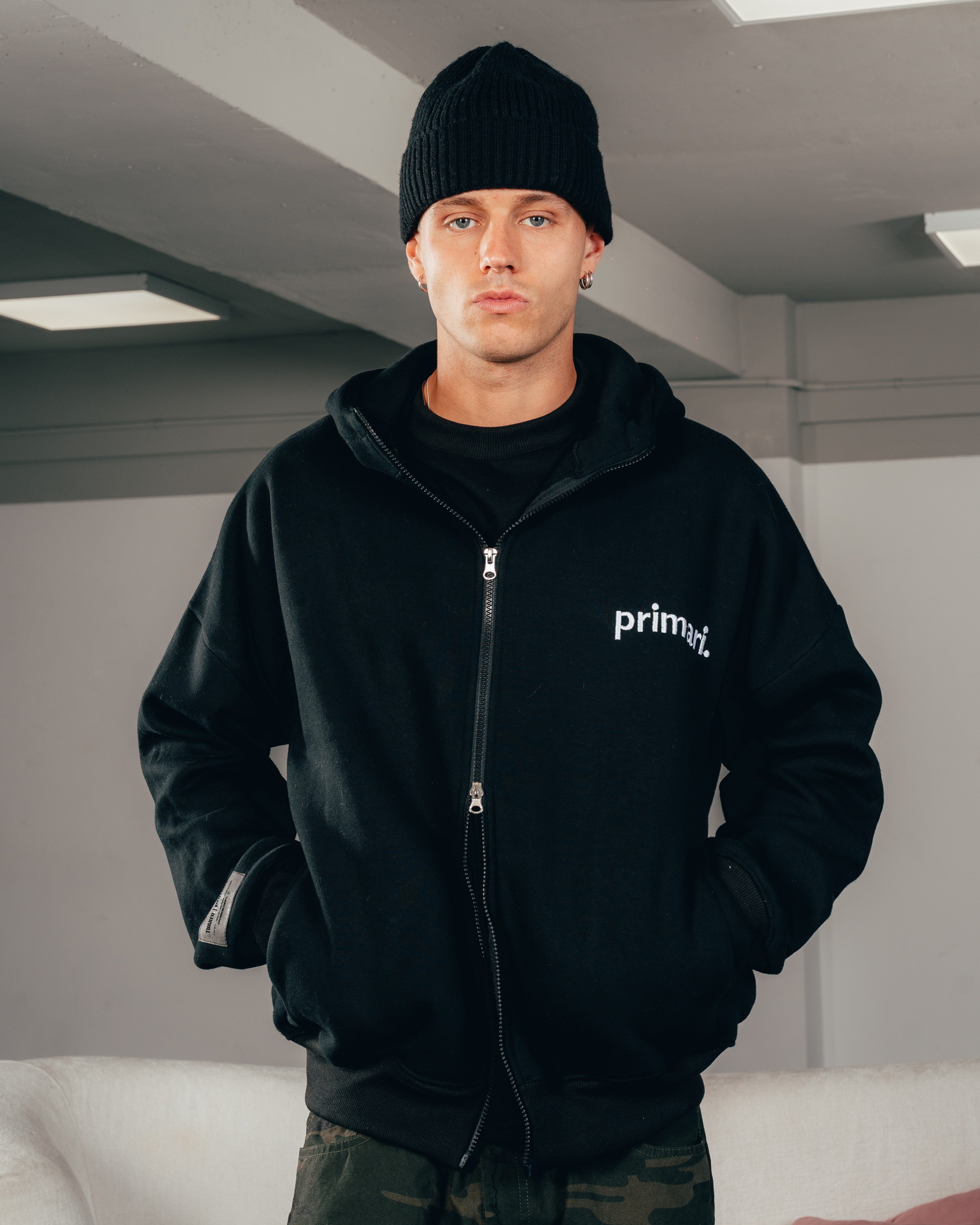 CAMPERA PESADA DOBLE CIERRE [ PRIMARI ] BLACK