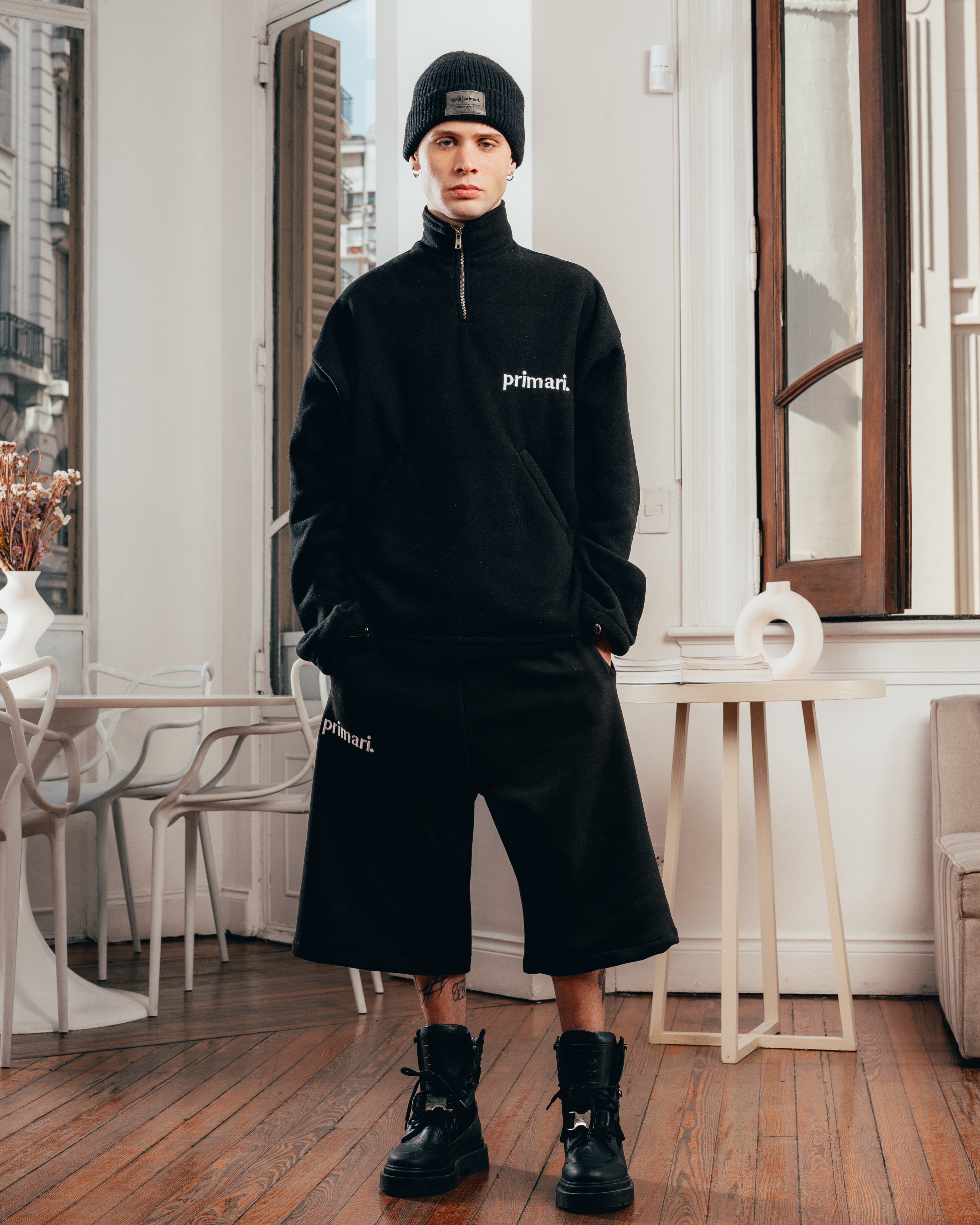 CREWNECK POLAR GRUESO [ PRIMARI ] BLACK