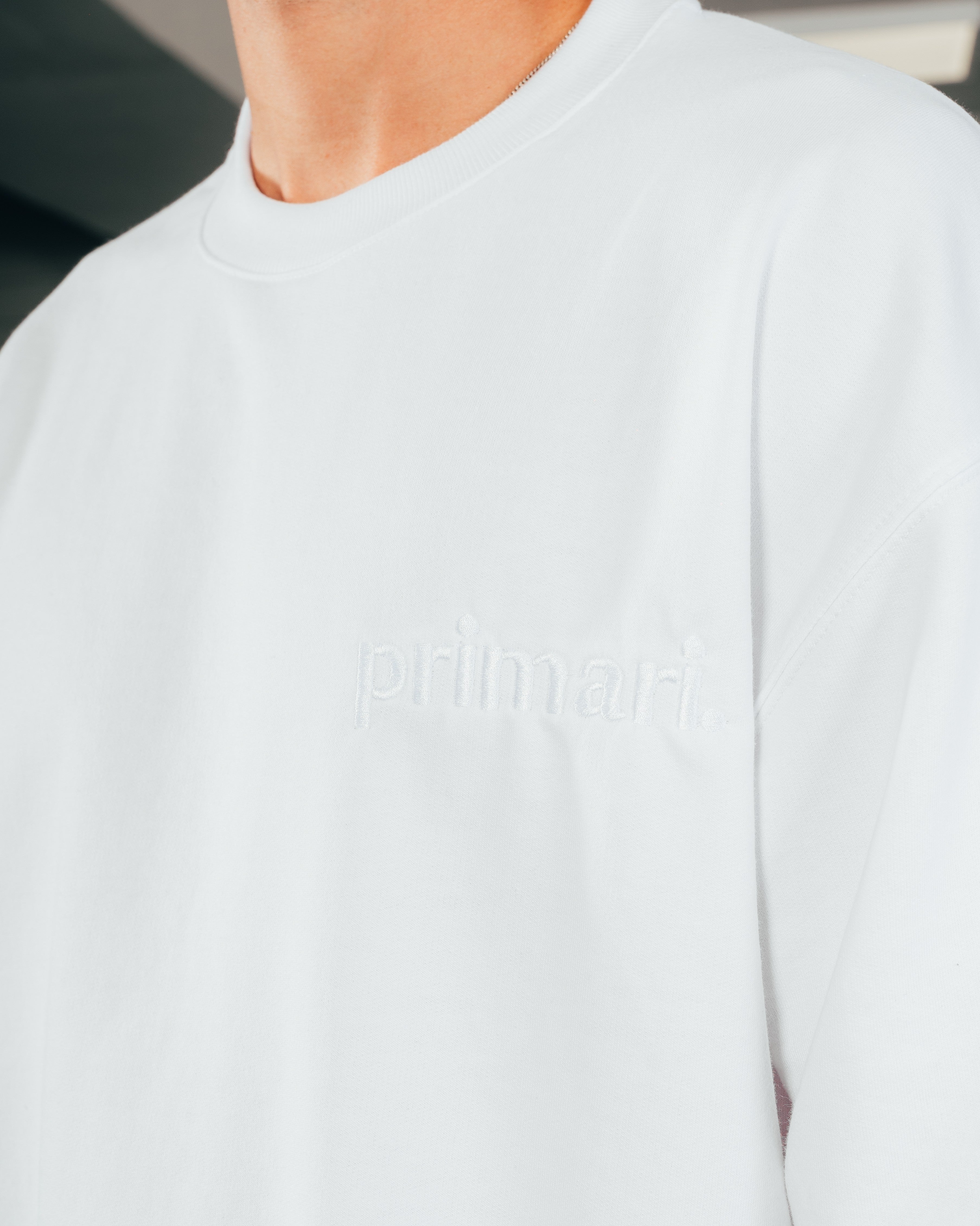 REMERA EXTRA PESADA SEMIOVER [ PRIMARI ] SIMPLE WHITE