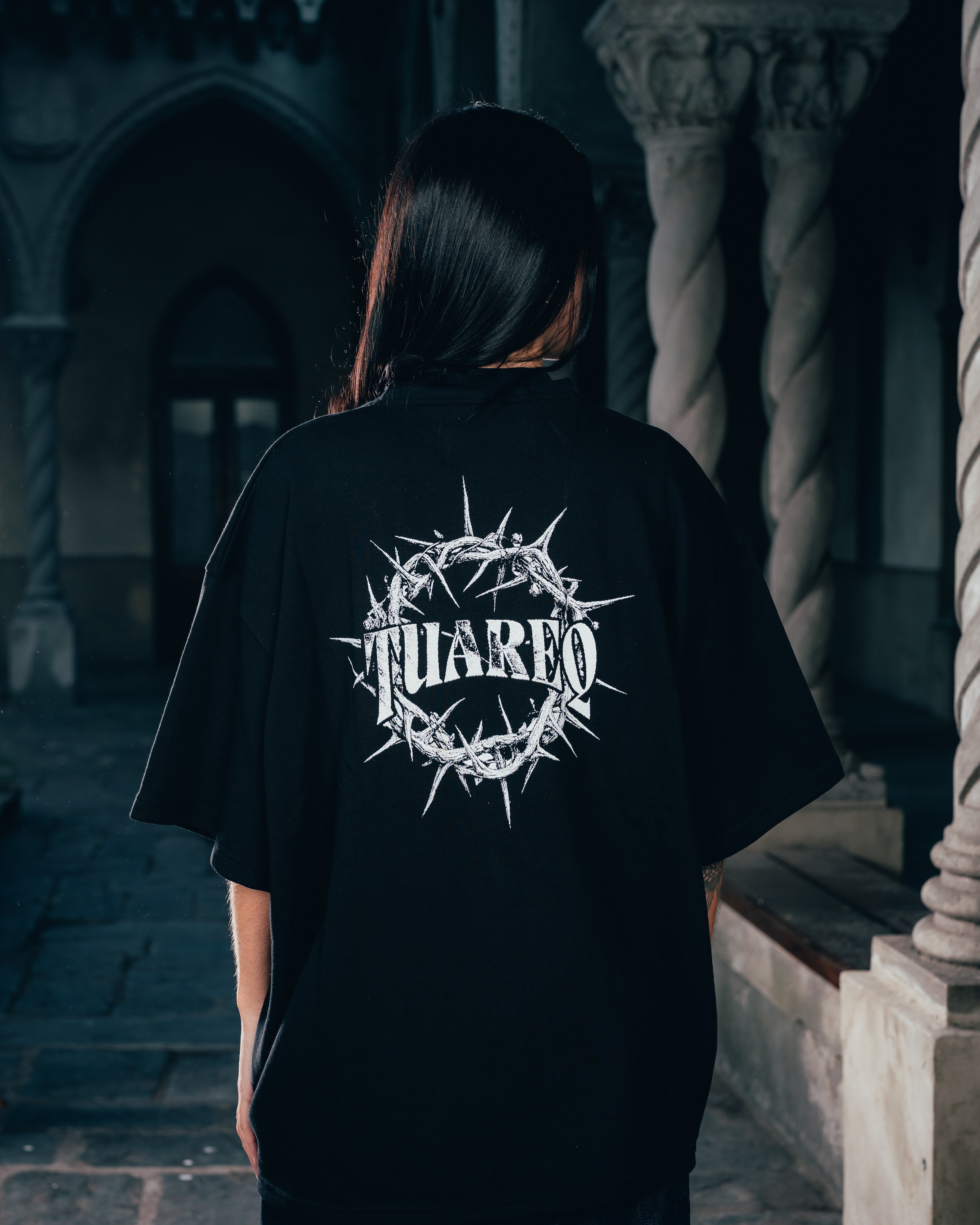 REMERA OVERSIZED [ WARRIOR ] CROWN BLACK