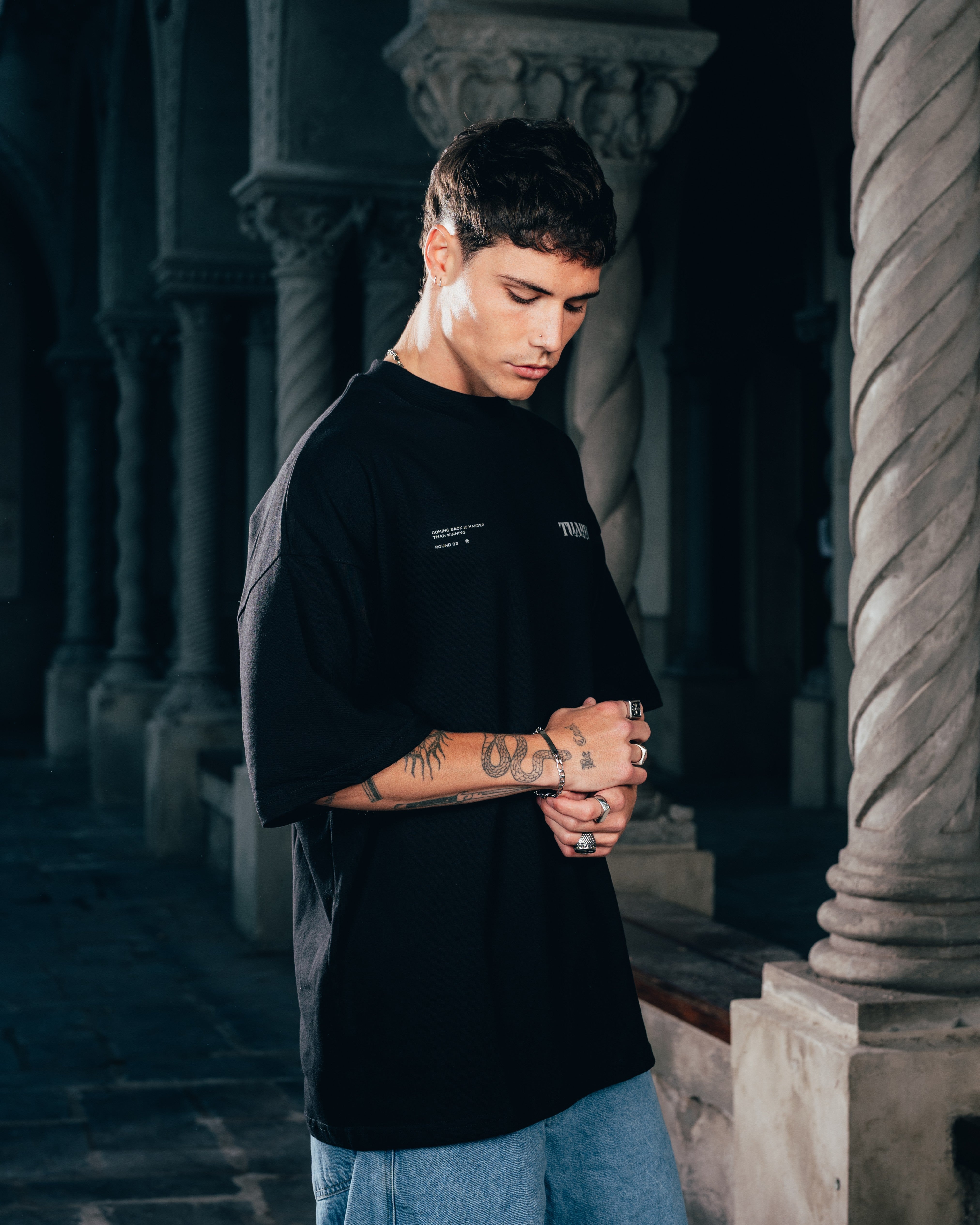 REMERA OVERSIZED [ WARRIOR ] VIPER BLACK