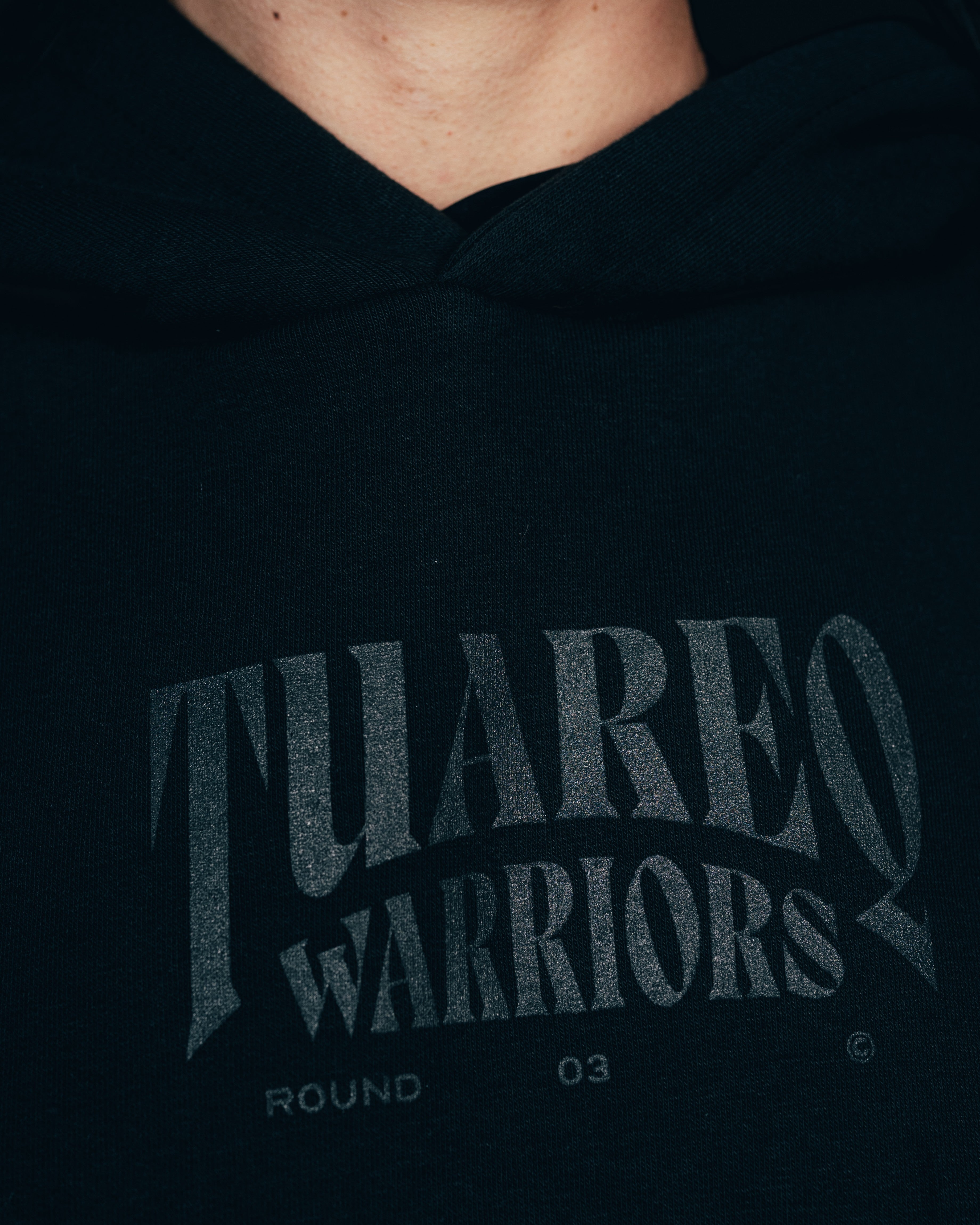HOODIE [ WARRIOR ] DAGA 2BLE BLACK