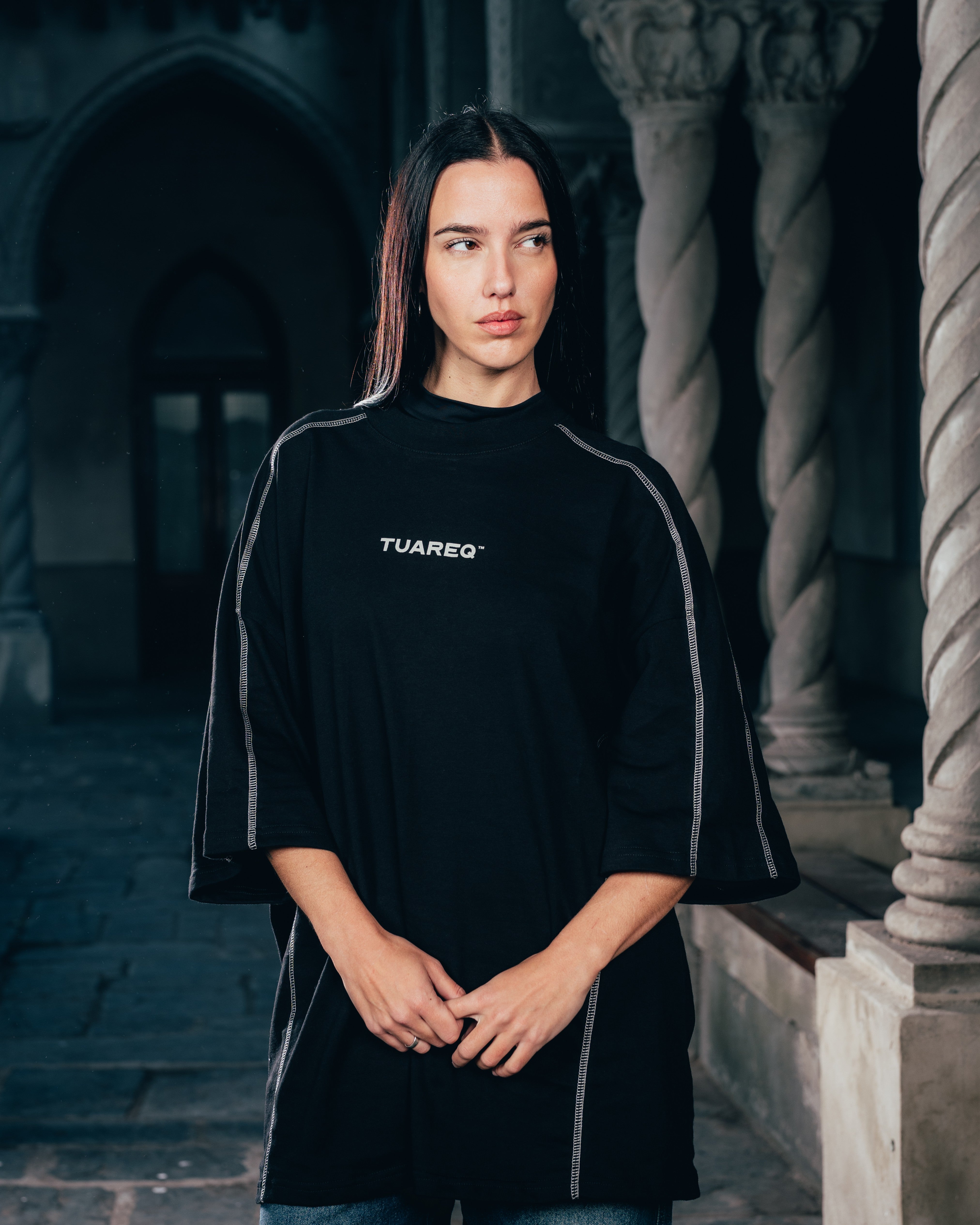 REMERA OVERSIZED [ WARRIOR ] RELIEVE BLACK