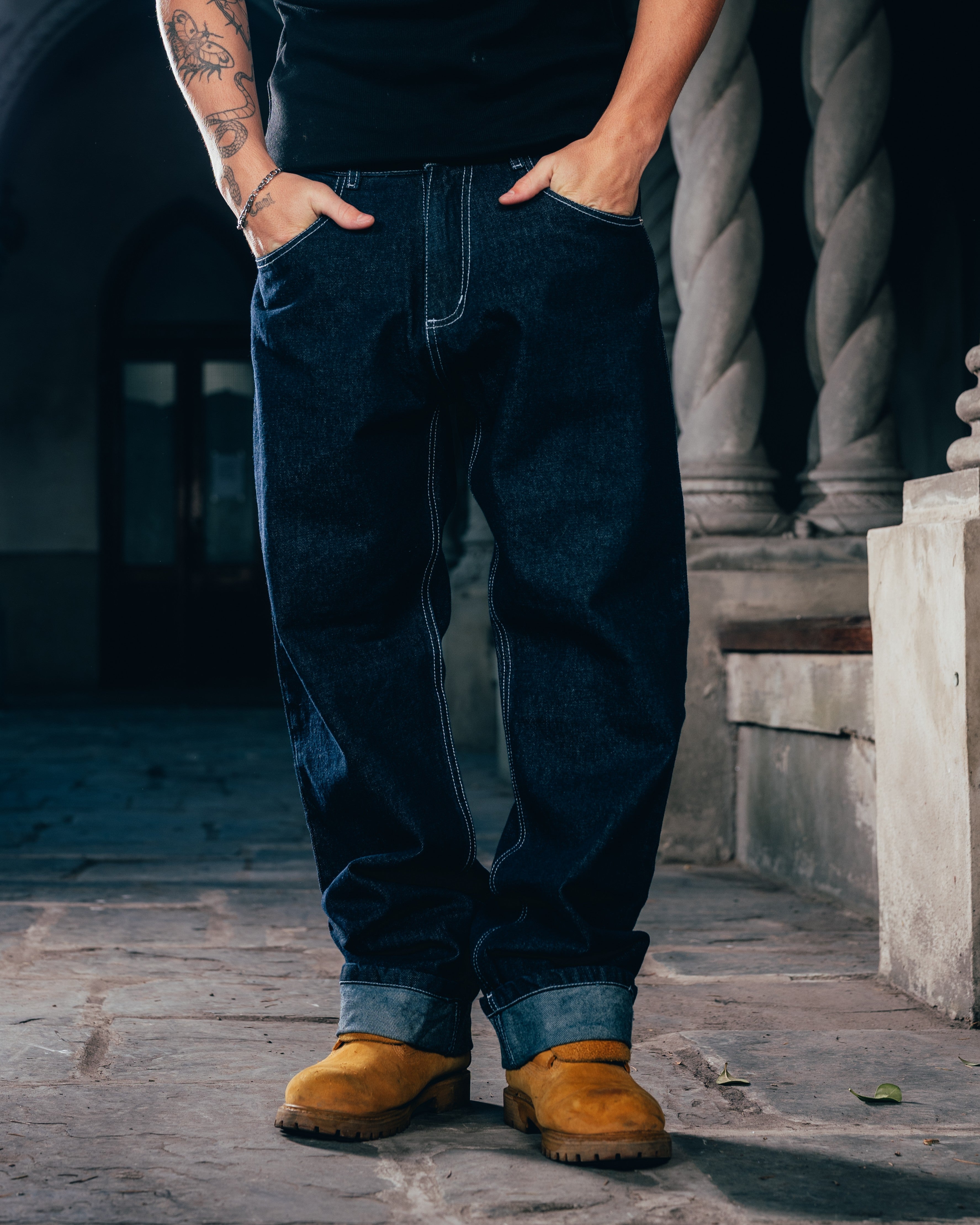 JEAN WIDE [ WARRIOR ] TOTAL BLUE