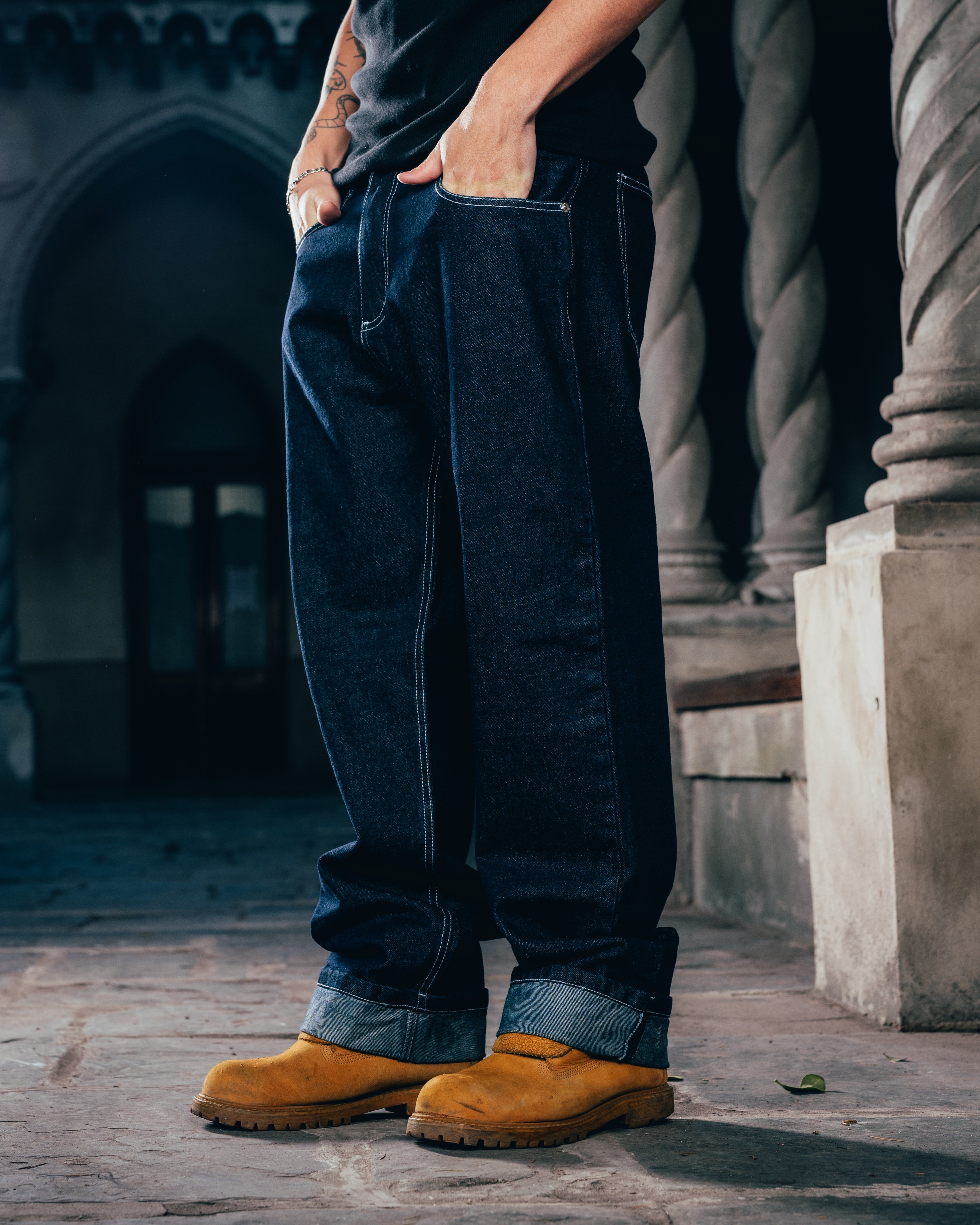 JEAN WIDE [ WARRIOR ] TOTAL BLUE