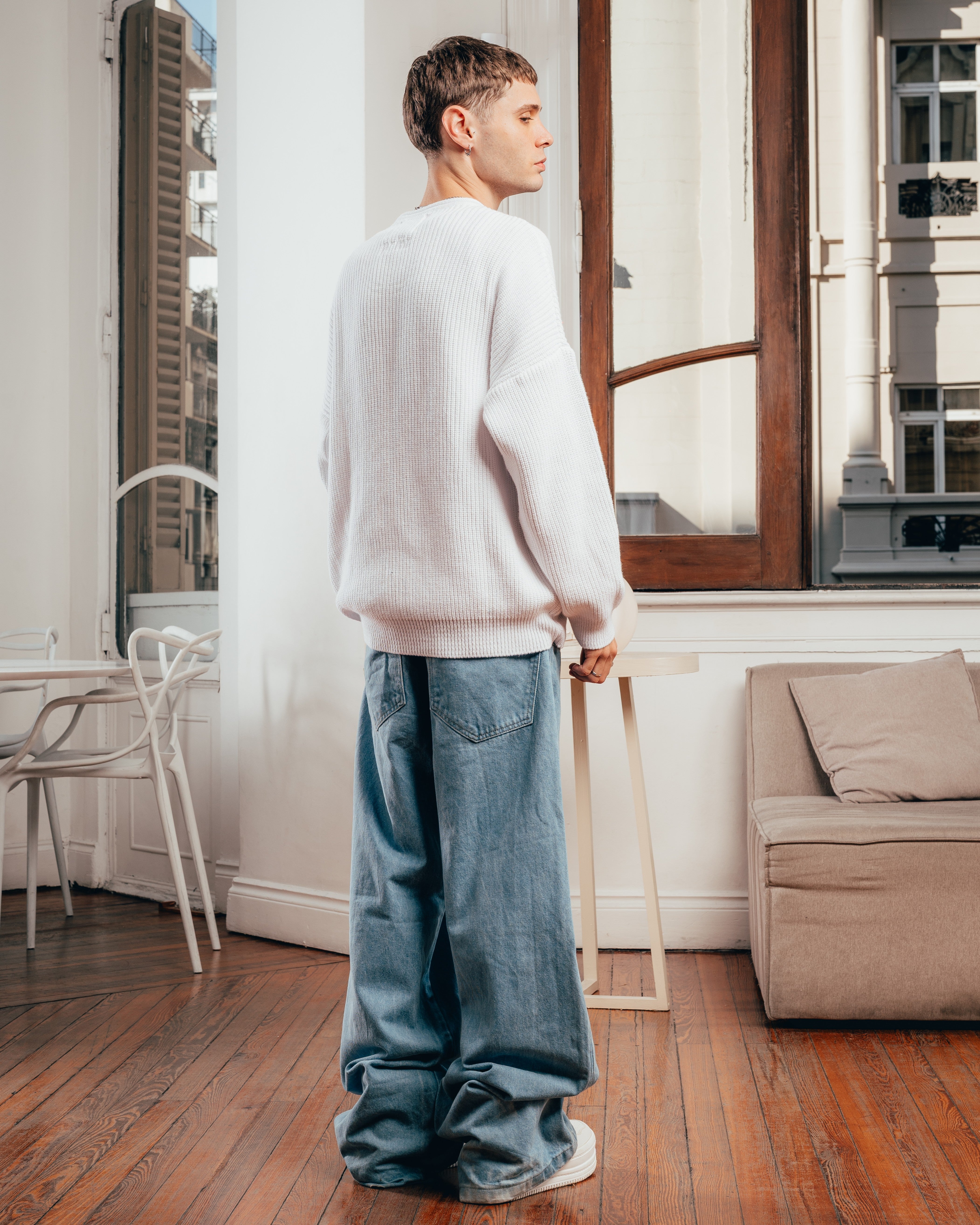 SWEATER TEJIDO PESADO [ PRIMARI ] WHITE