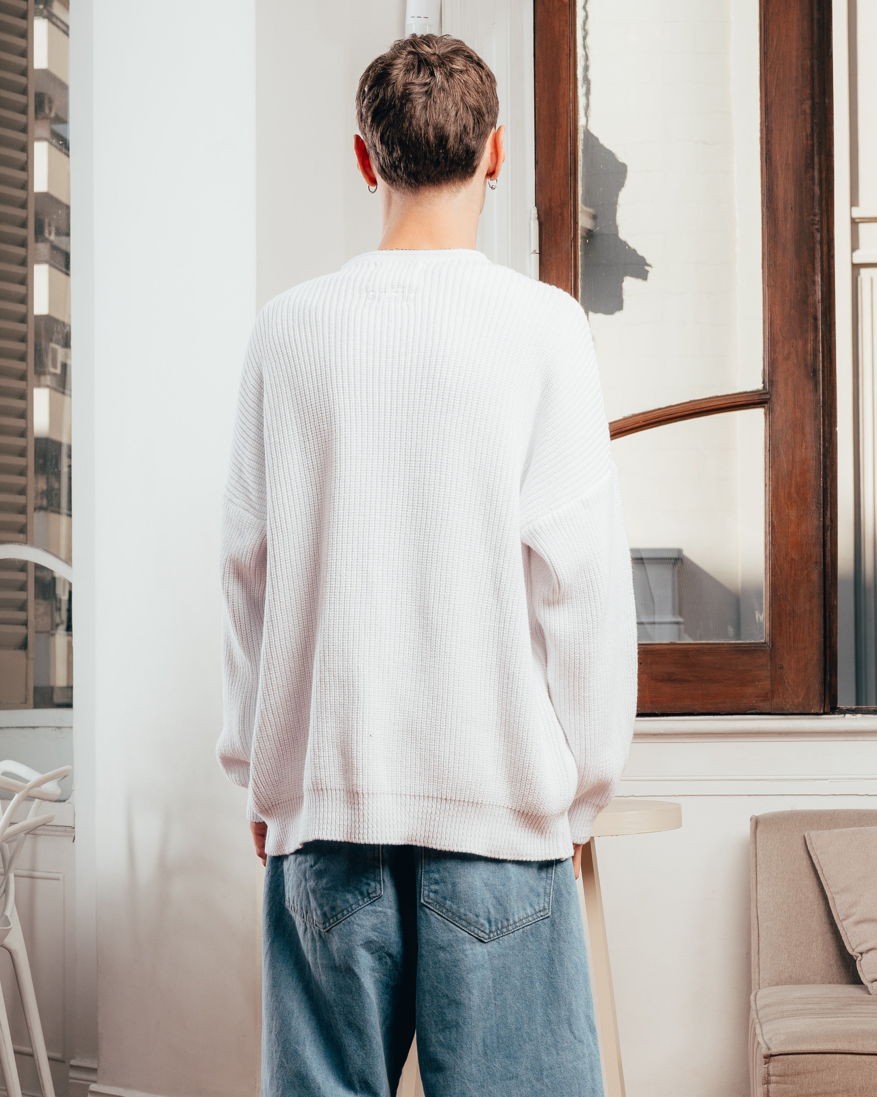 SWEATER TEJIDO PESADO [ PRIMARI ] WHITE