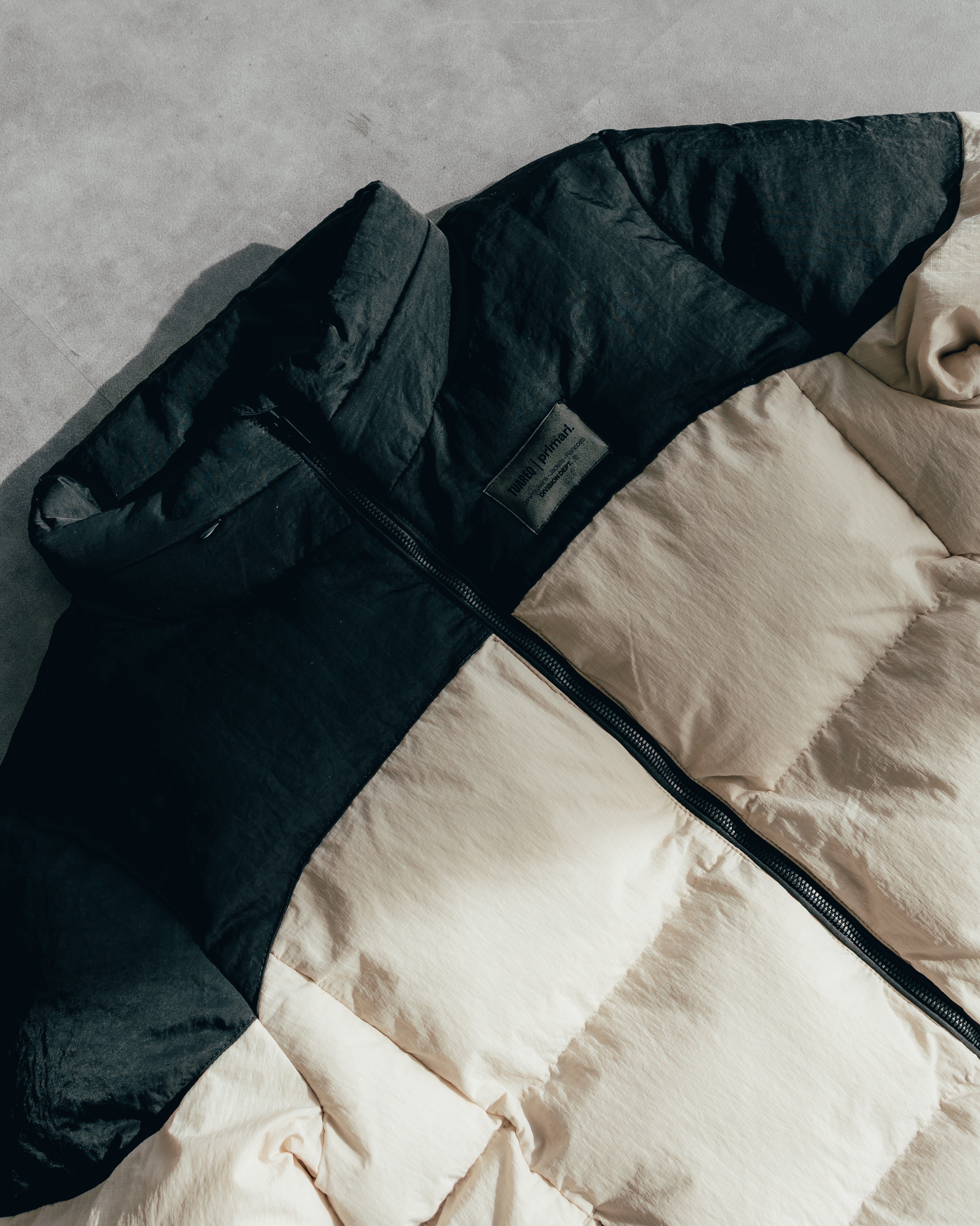 CAMPERA PUFFER [ PRIMARI ] BICOLOR BLACK