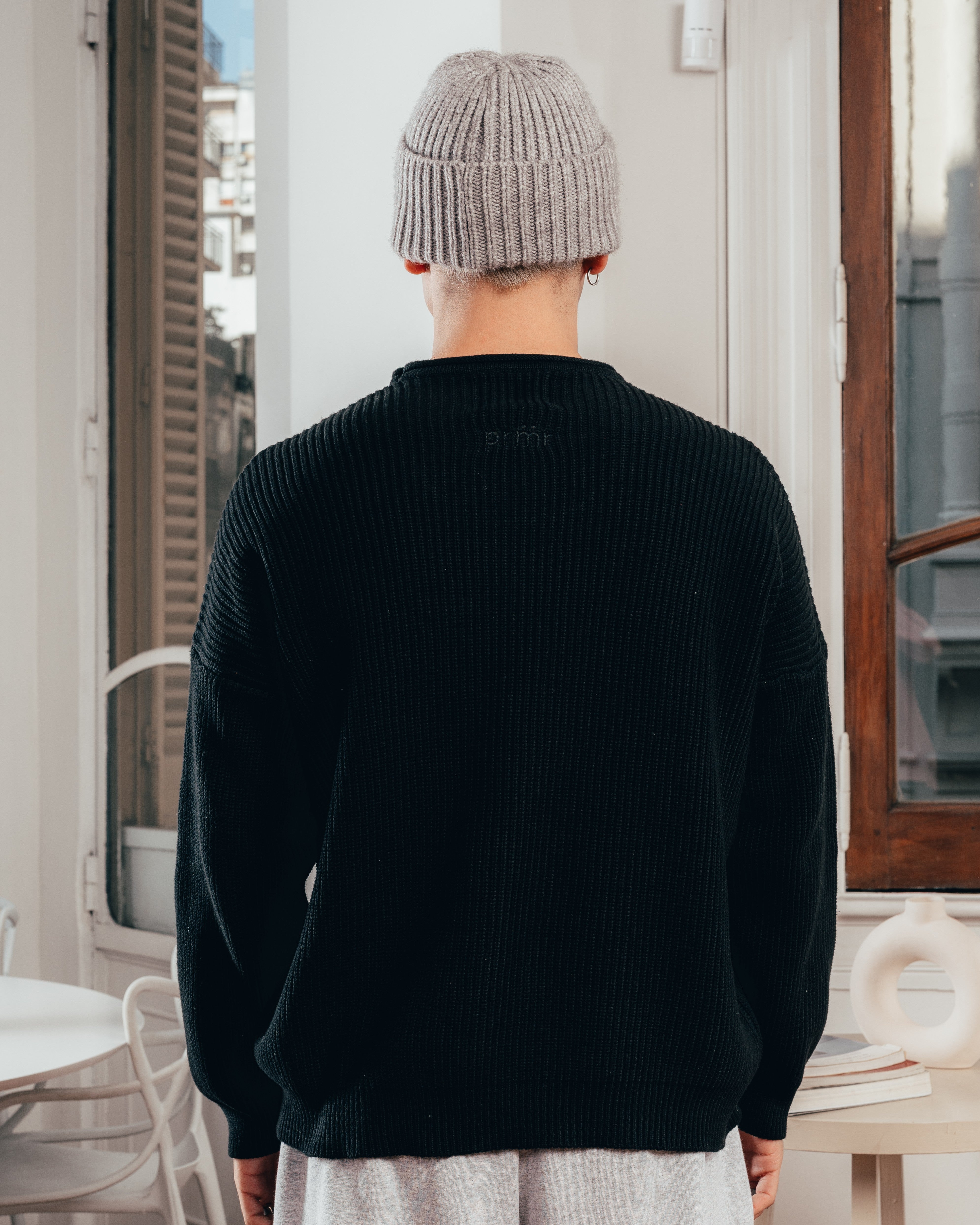 SWEATER TEJIDO PESADO [ PRIMARI ] BLACK