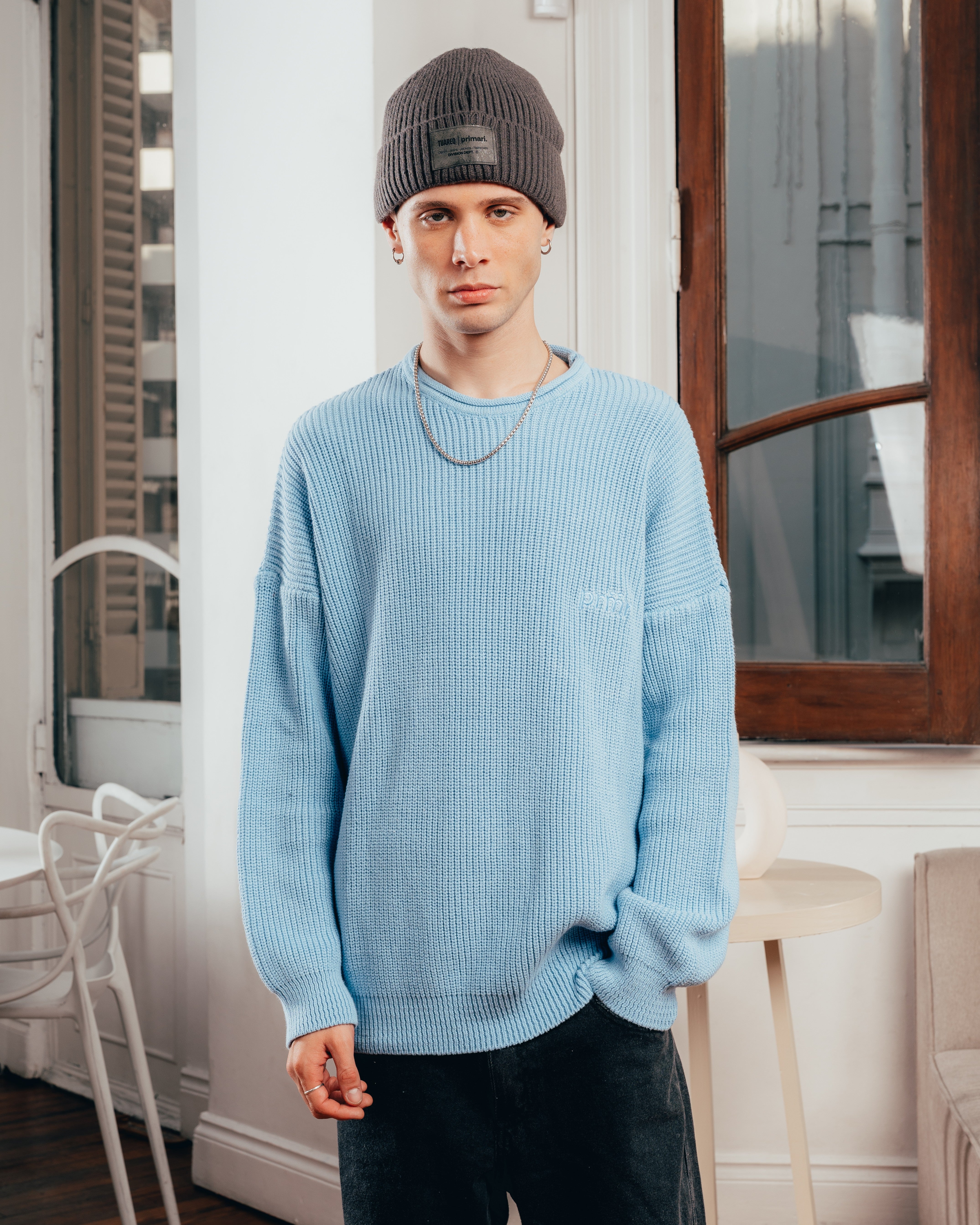 SWEATER TEJIDO PESADO [ PRIMARI ] SKY BLUE