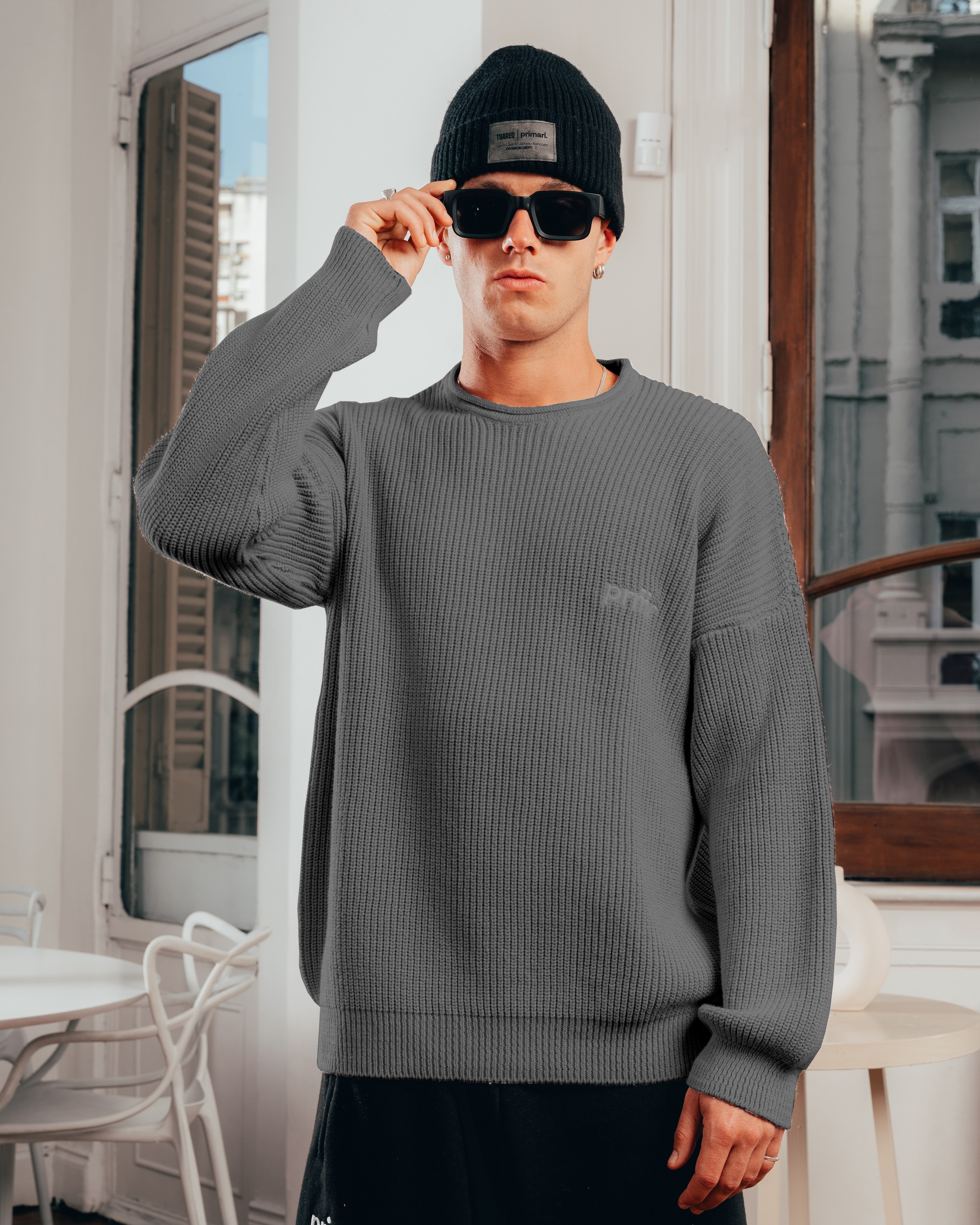 SWEATER TEJIDO PESADO [ PRIMARI ] GREY