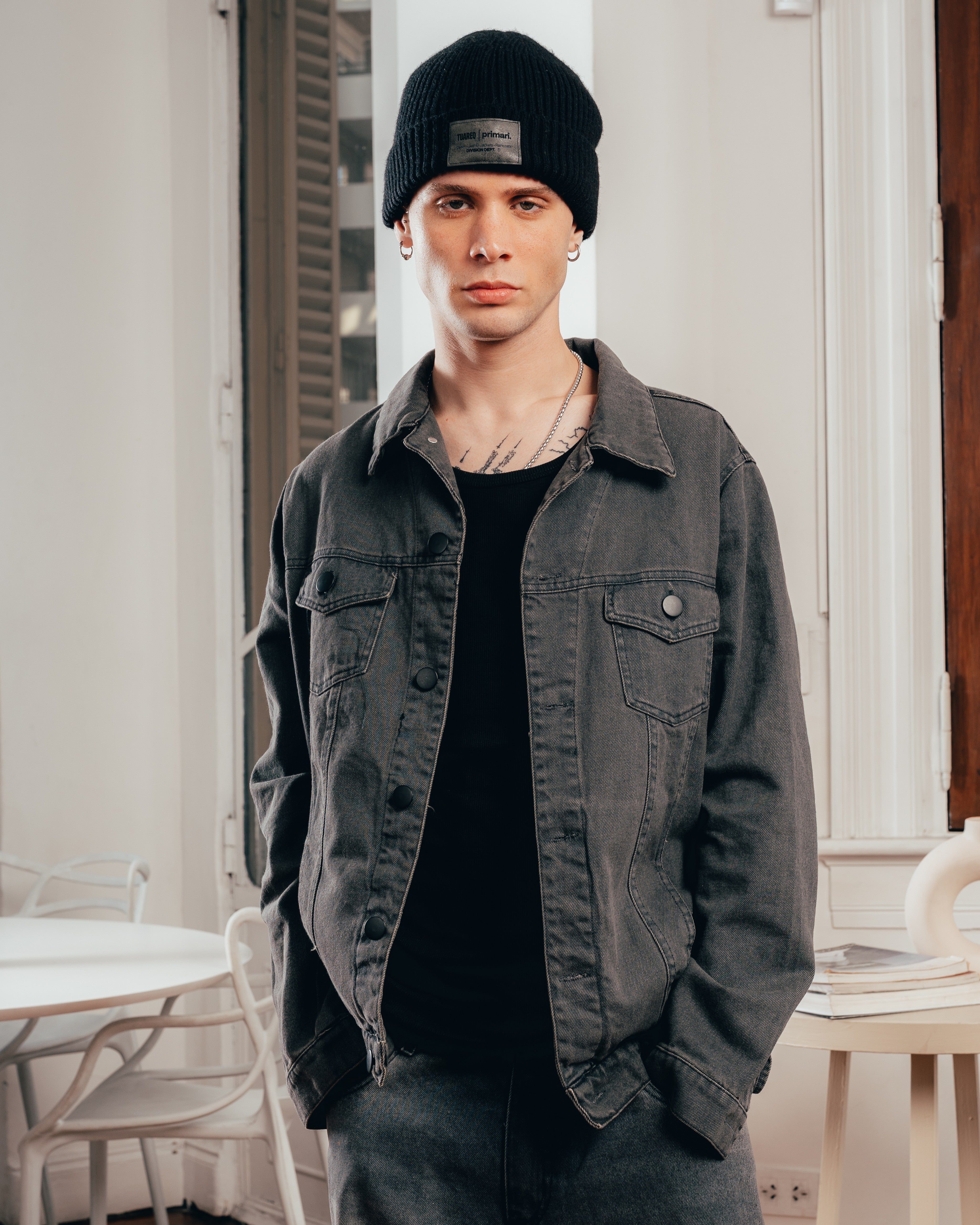 CAMPERA DE JEAN [ PRIMARI ] BLACK