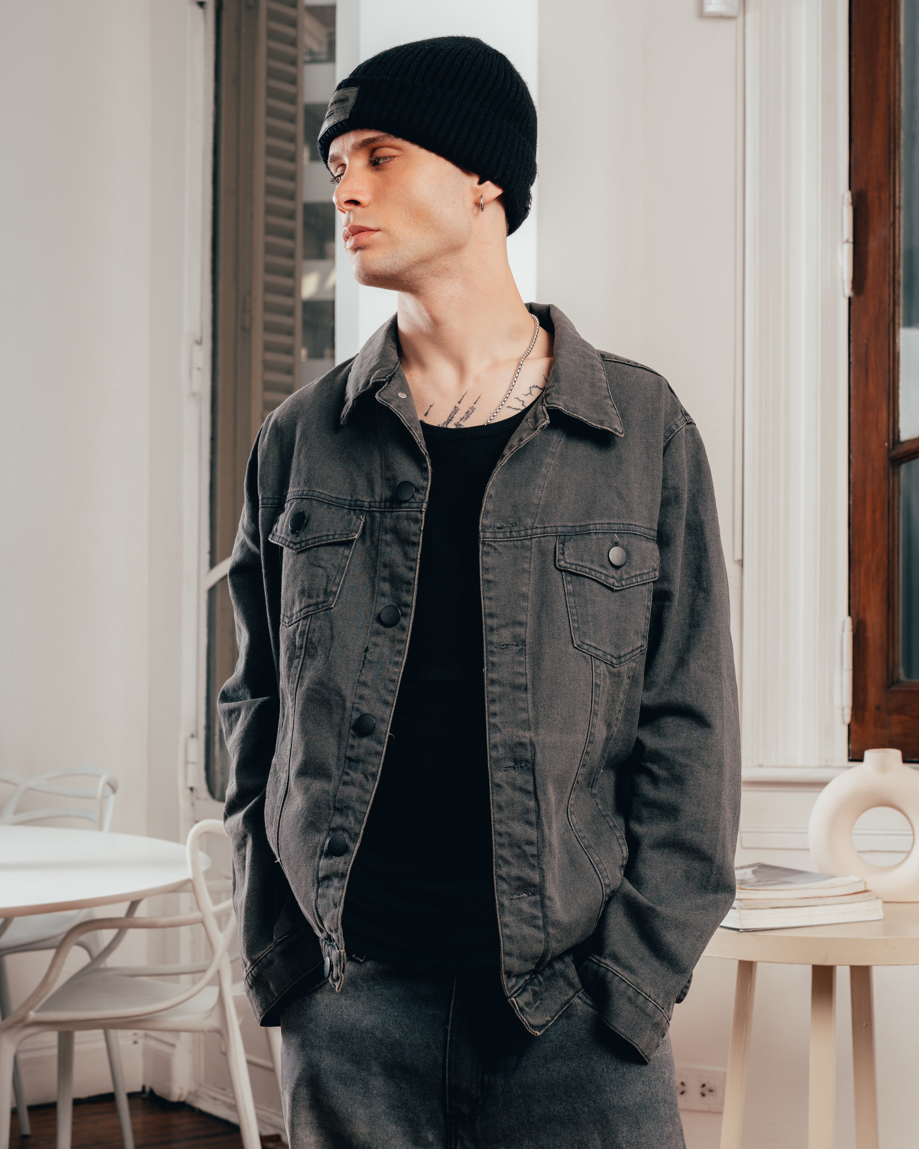 CAMPERA DE JEAN [ PRIMARI ] BLACK