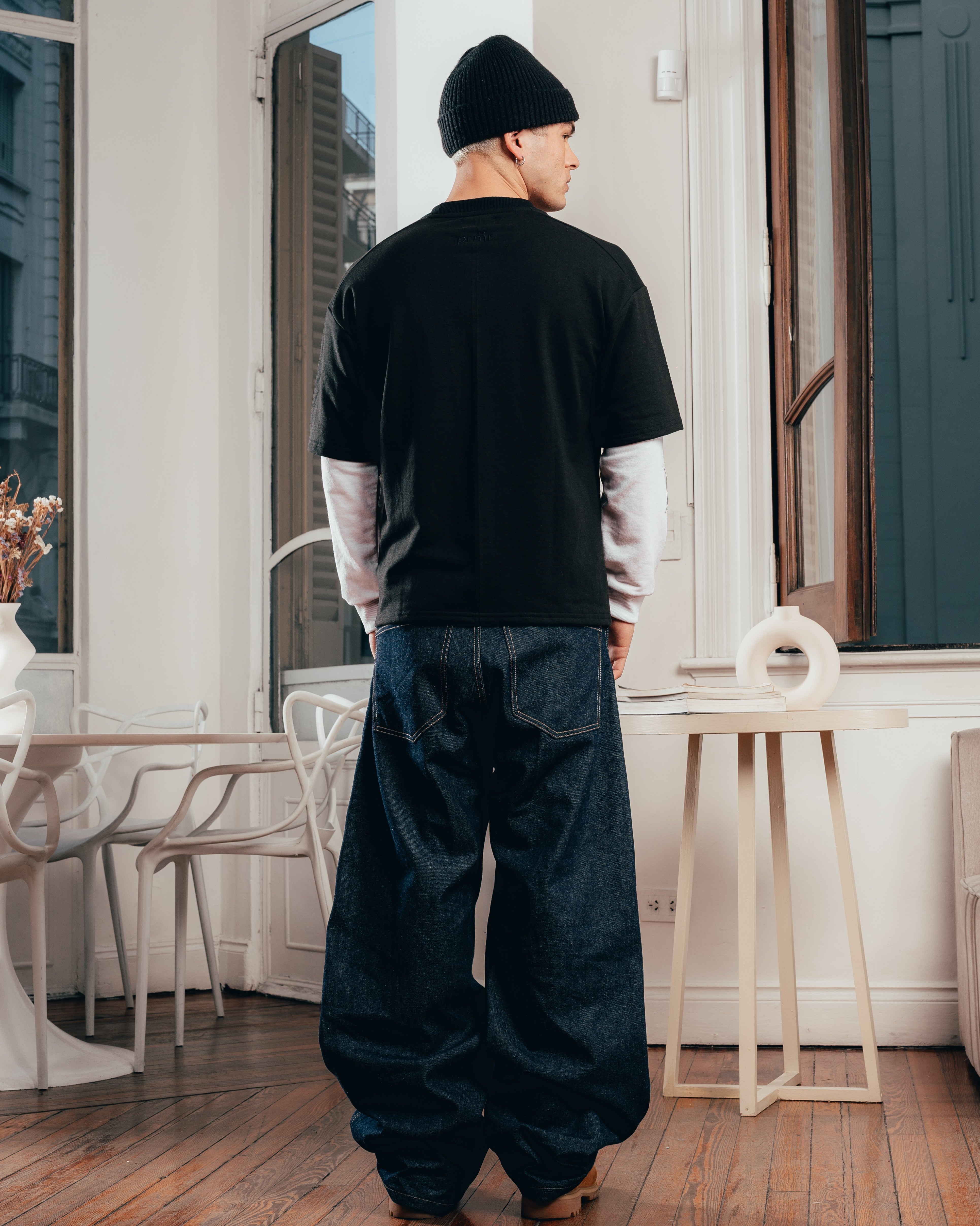 CREWNECK DOBLE MANGA [ PRIMARI ] BLACK & WHITE