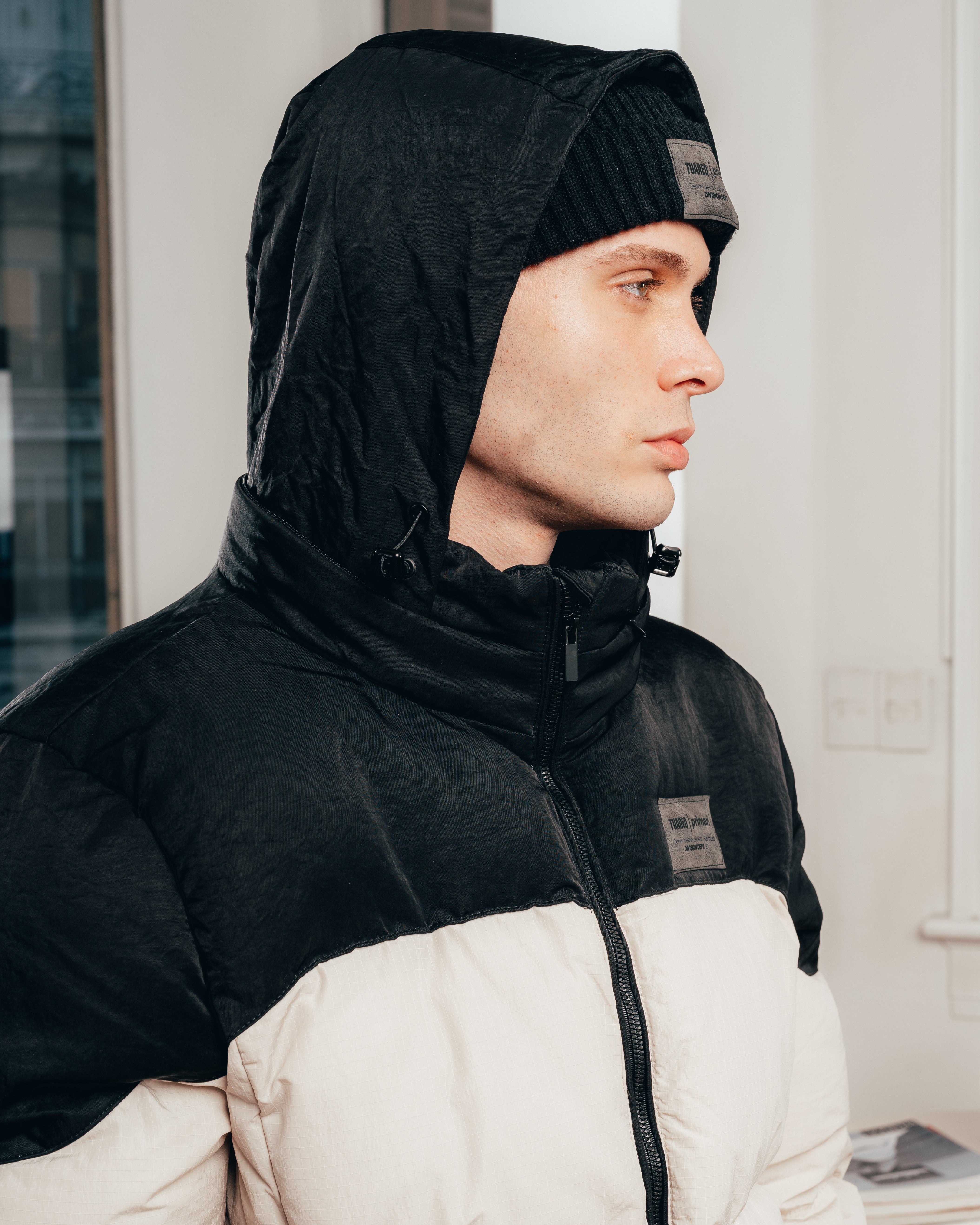 CAMPERA PUFFER [ PRIMARI ] BICOLOR BLACK