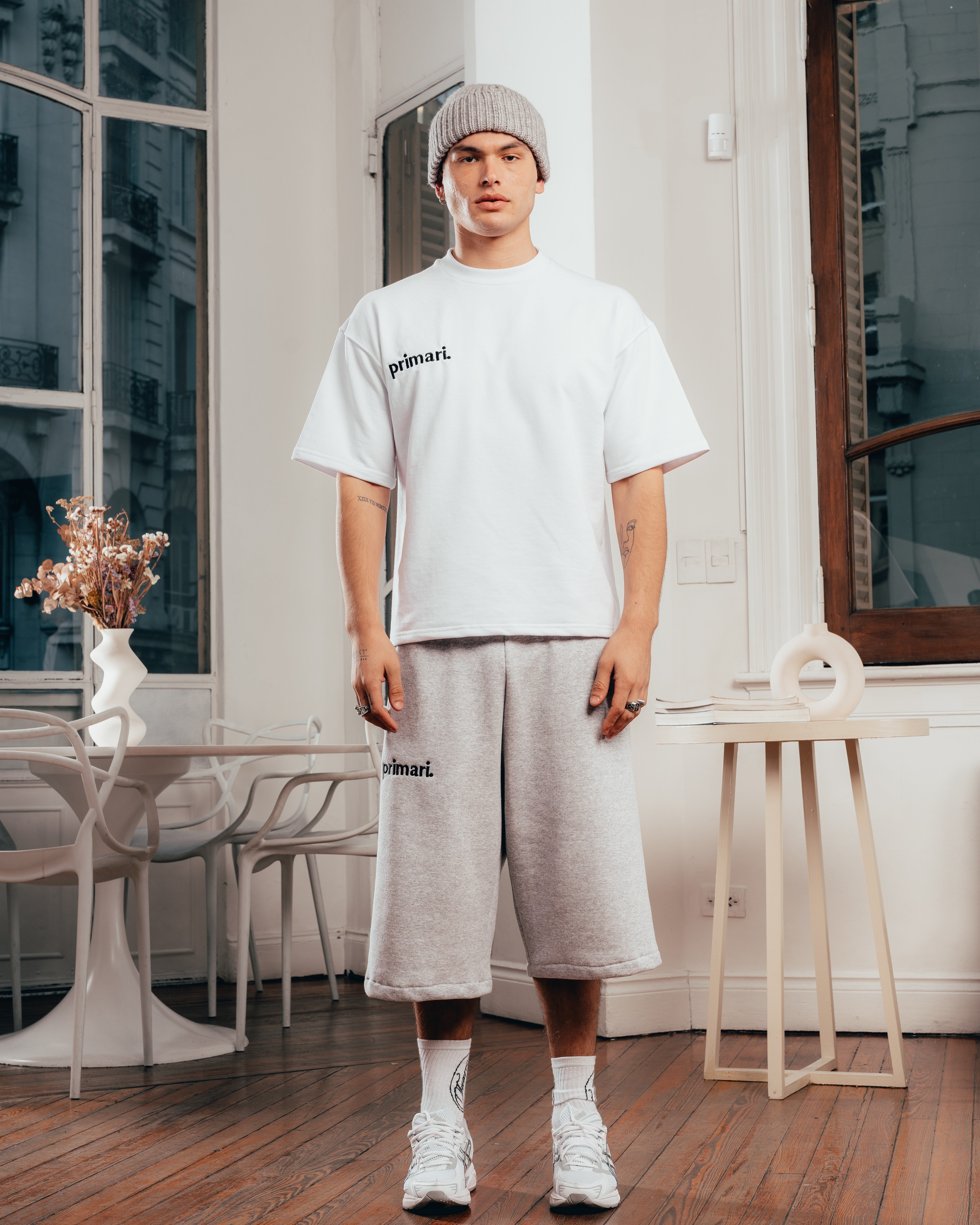 REMERA EXTRA PESADA SEMIOVER LETTER [ PRIMARI ] WHITE