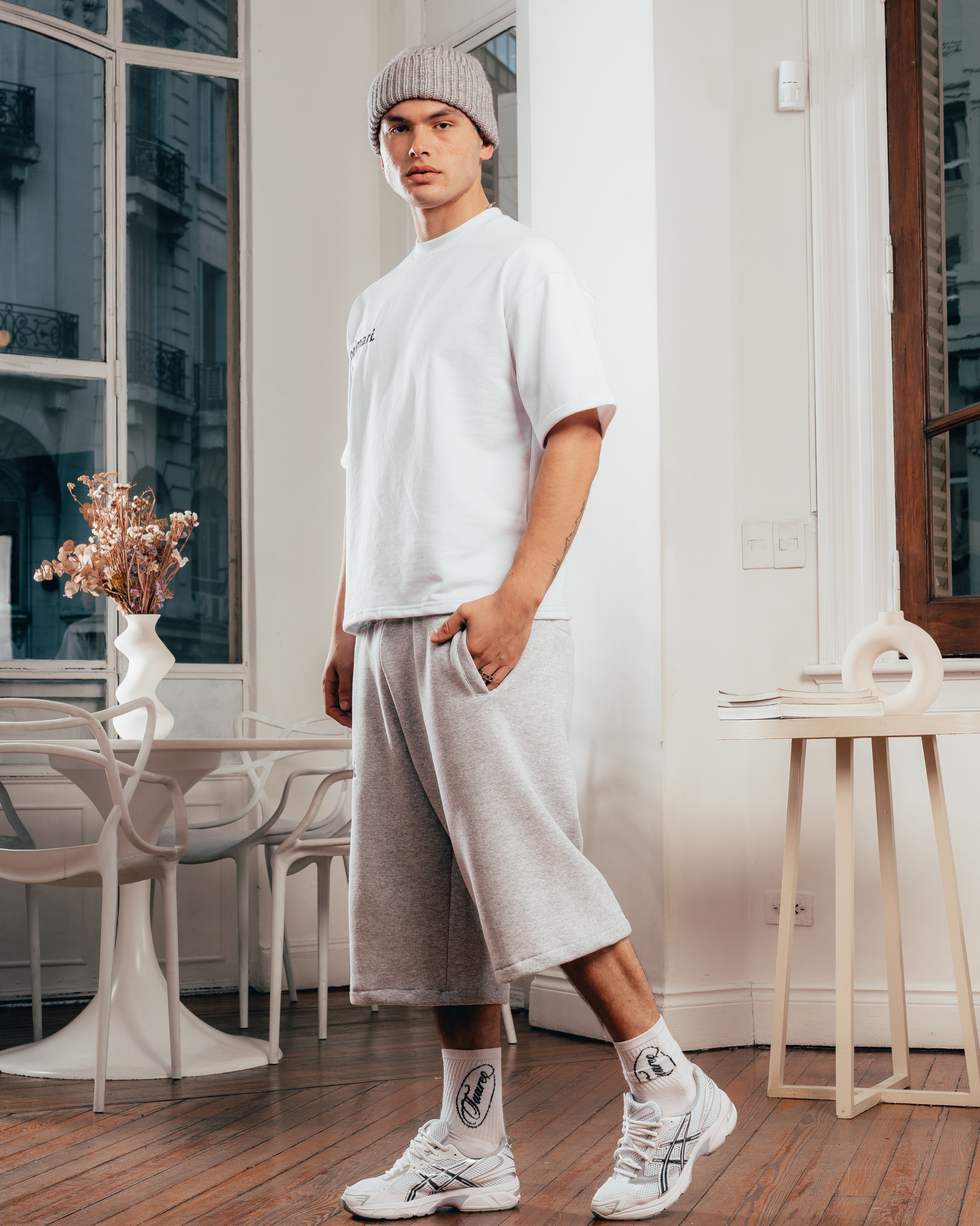 REMERA EXTRA PESADA SEMIOVER LETTER [ PRIMARI ] WHITE