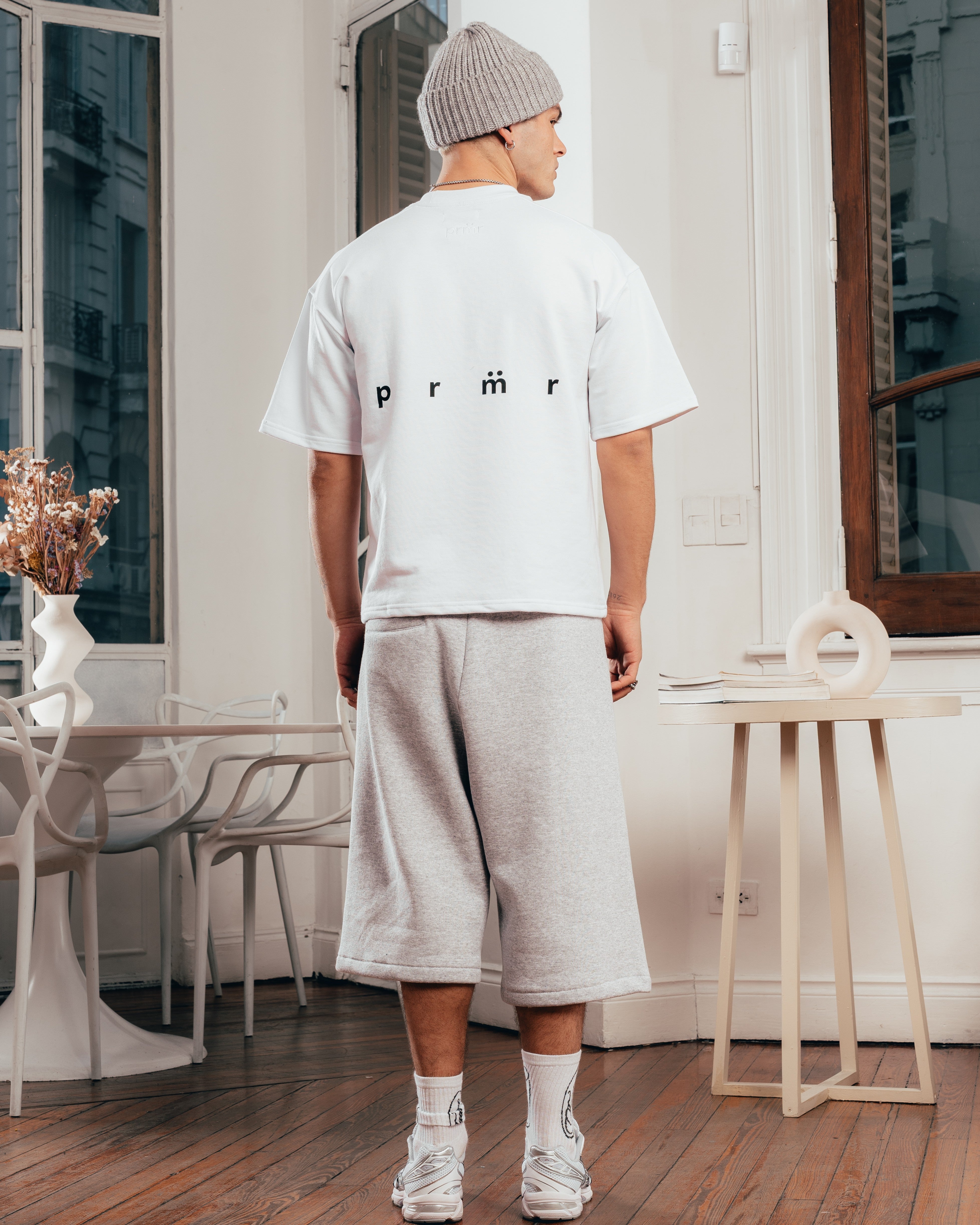 REMERA EXTRA PESADA SEMIOVER LETTER [ PRIMARI ] WHITE