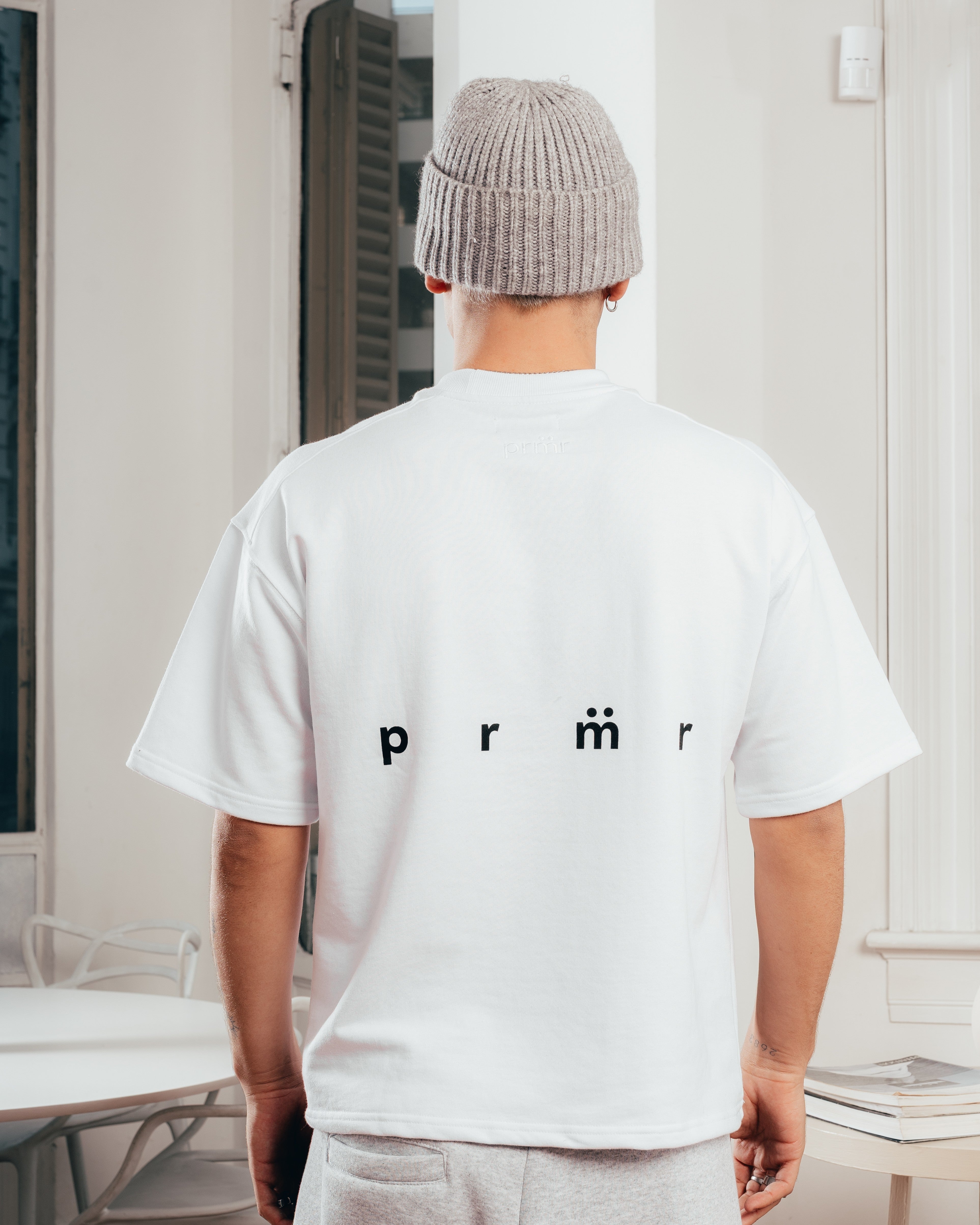 REMERA EXTRA PESADA SEMIOVER LETTER [ PRIMARI ] WHITE