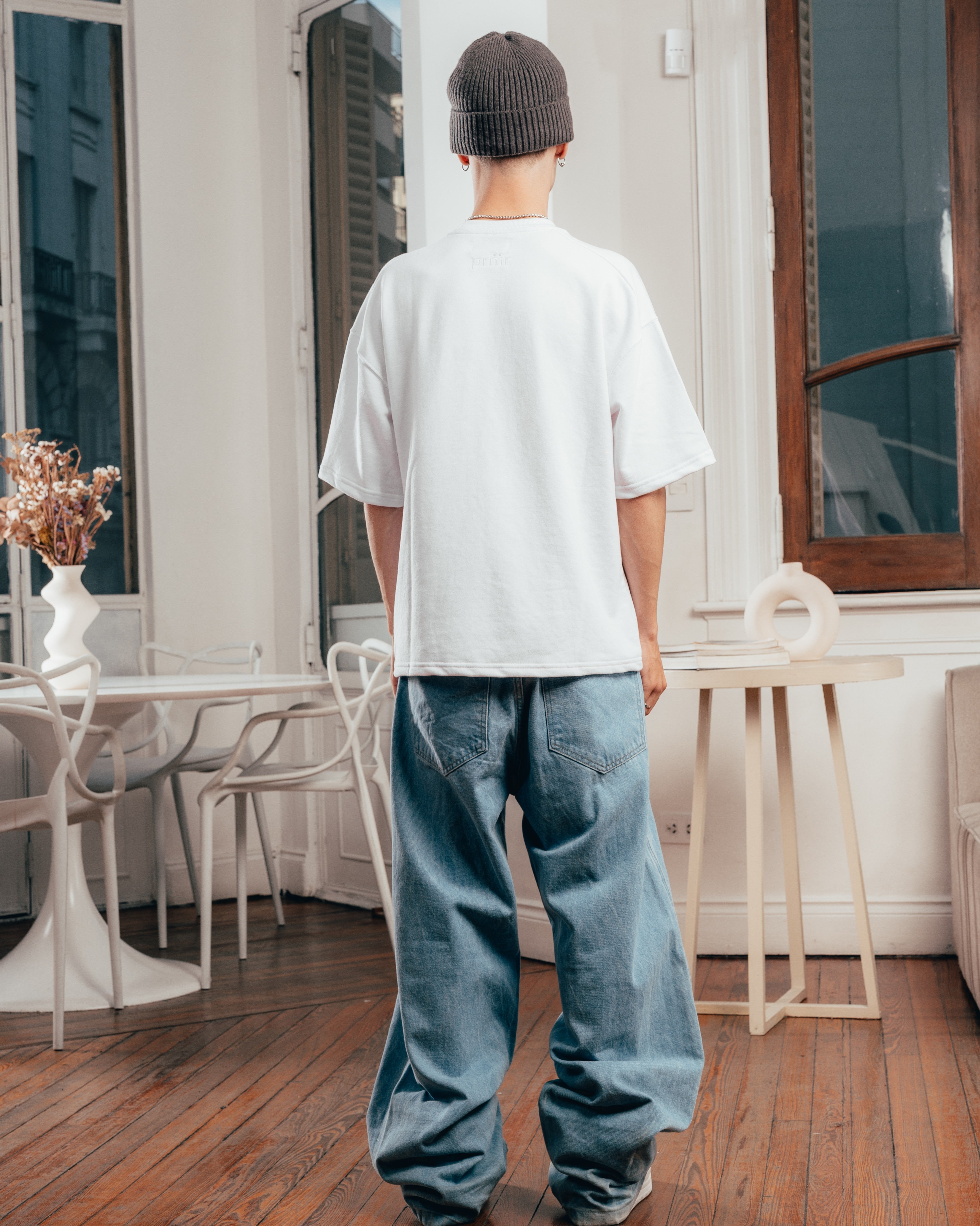 REMERA EXTRA PESADA SEMIOVER [ PRIMARI ] SIMPLE WHITE