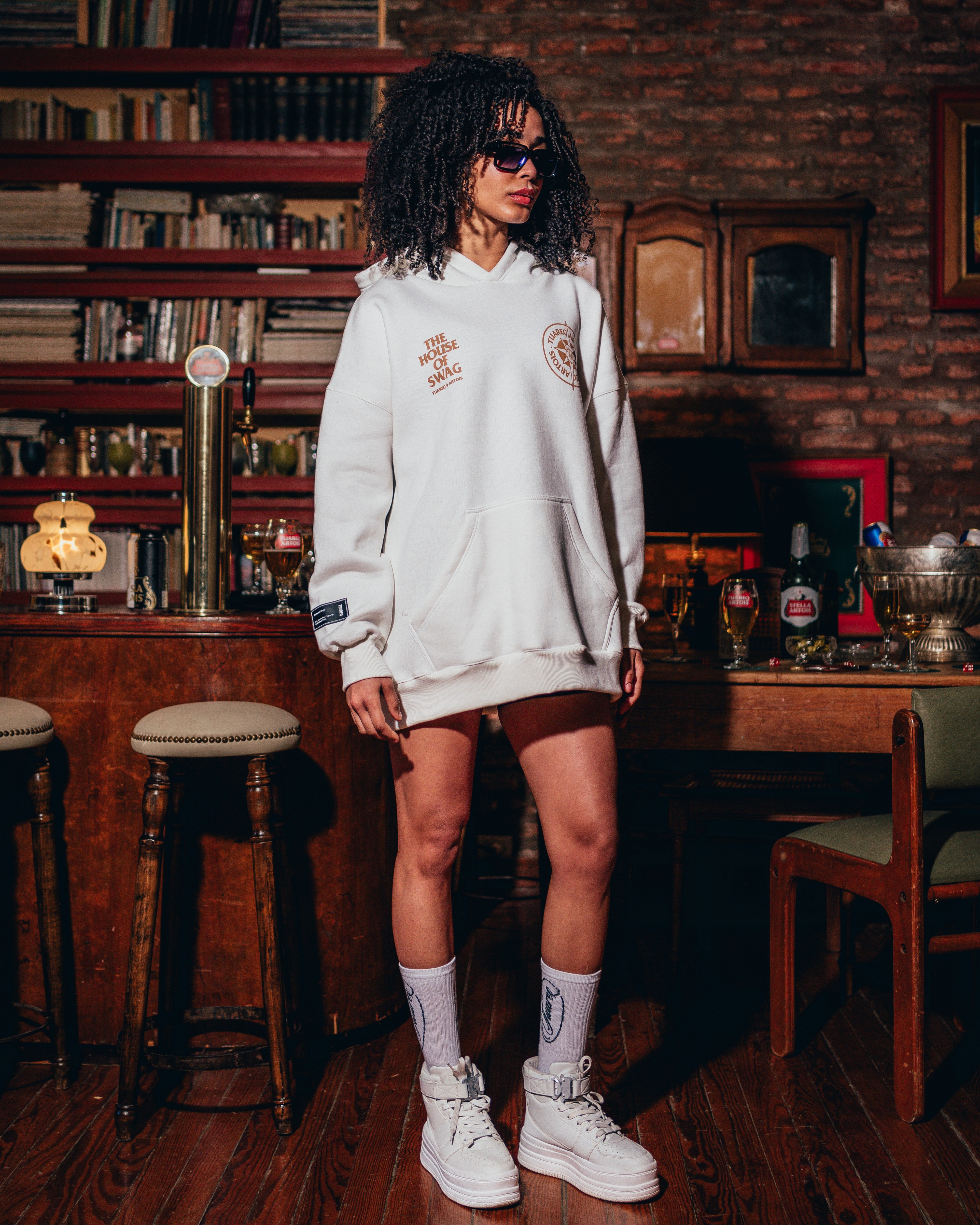 HOODIE PESADO [ STELLA ARTOIS ] PEARL WHITE