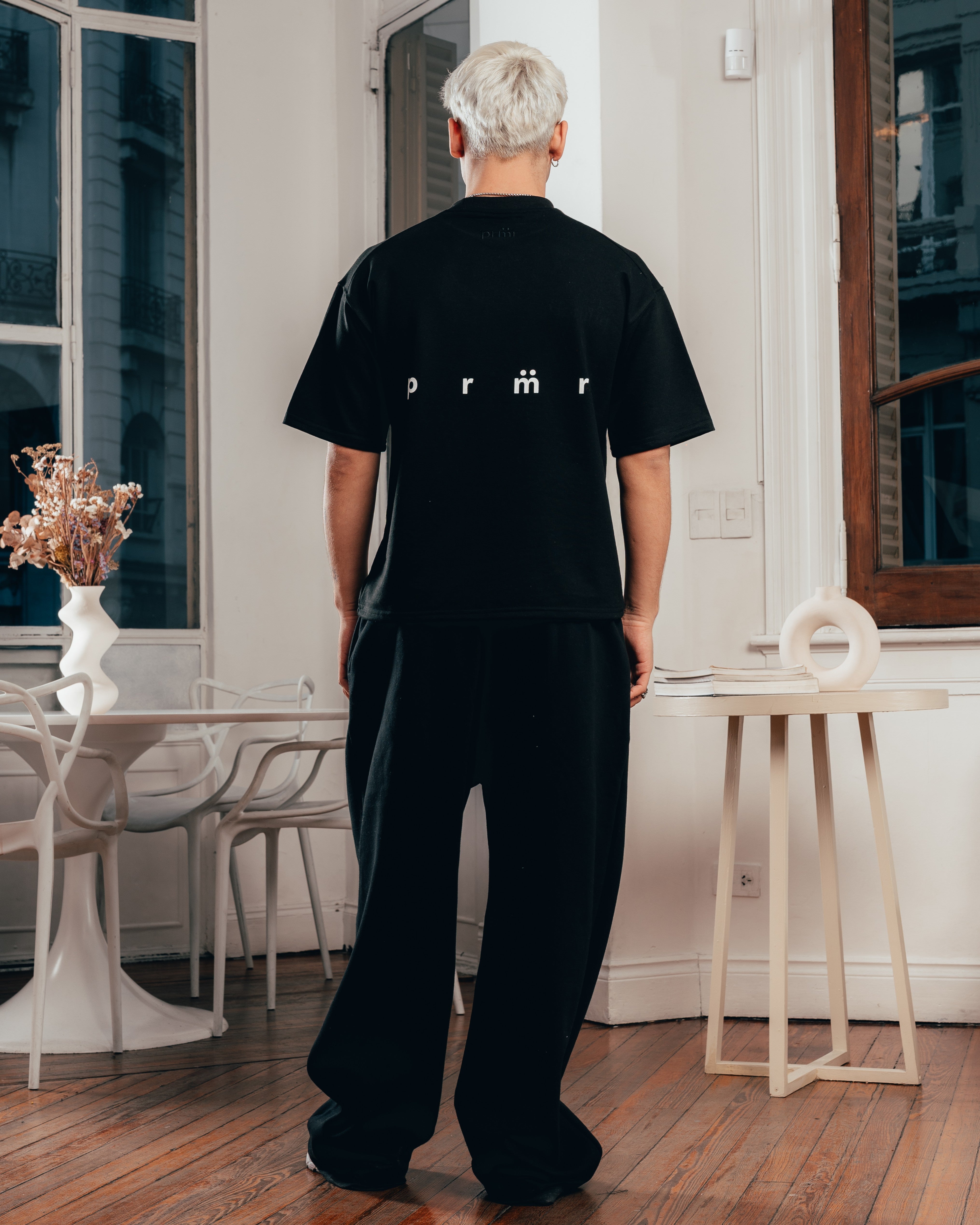 REMERA EXTRA PESADA SEMIOVER LETTER [ PRIMARI ] BLACK